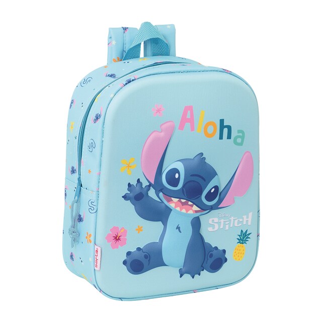Imagen 0 de Mochila guarderia 3D Stitch Safta azul claro