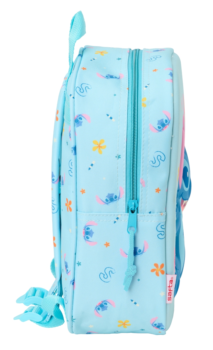Mochila berçário 3D Stitch Safta azul claro 3