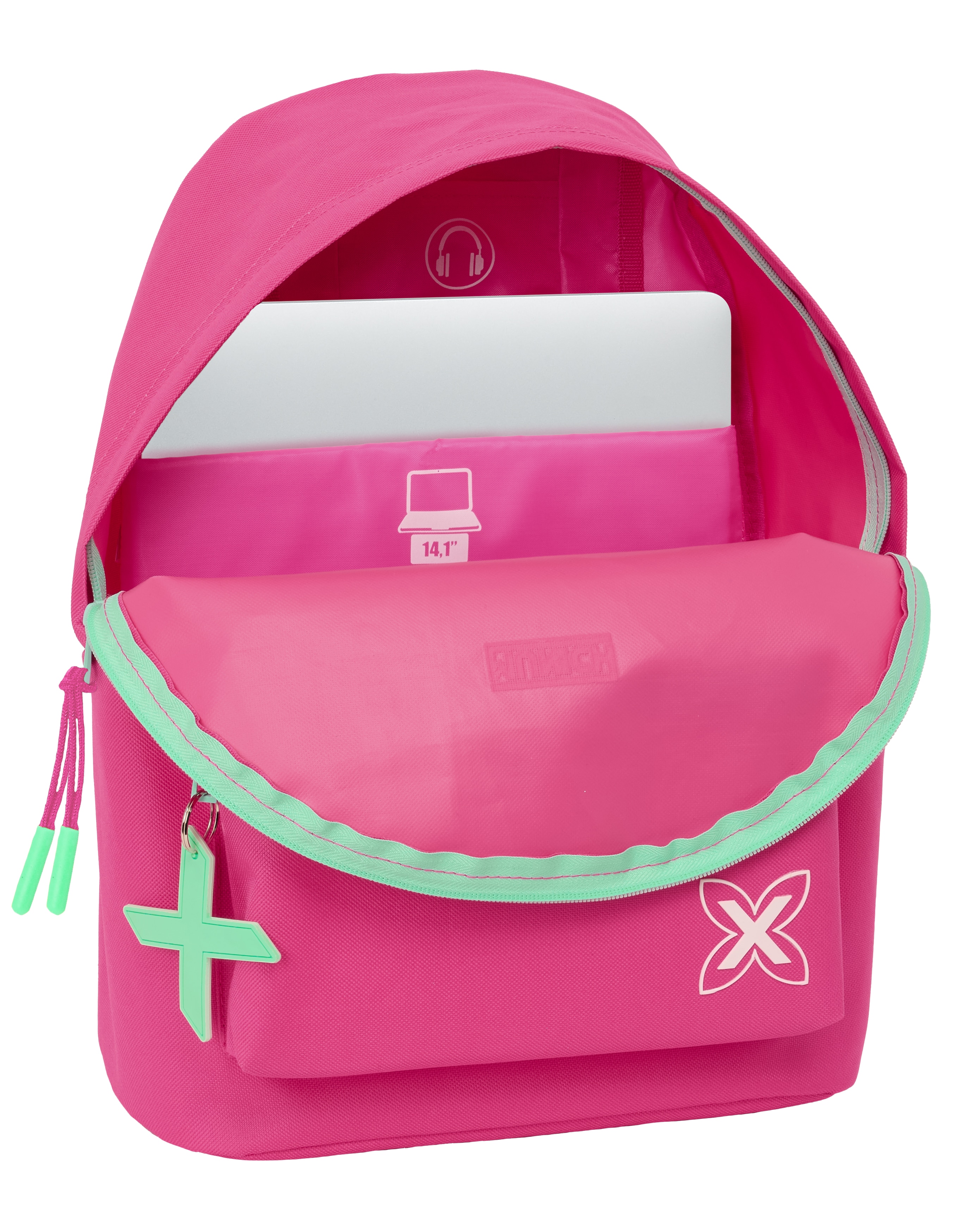 Mochila para portátil 14.1" Munich Magenta-3