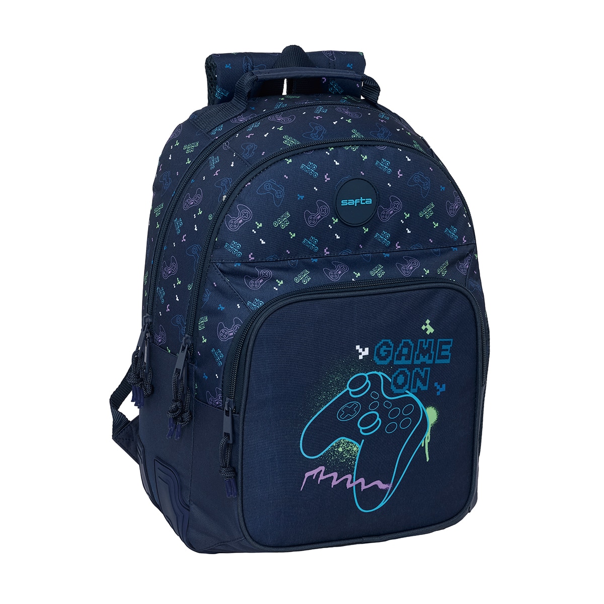 Mochila doble adaptable a carro Safta Gaming azul marino 1
