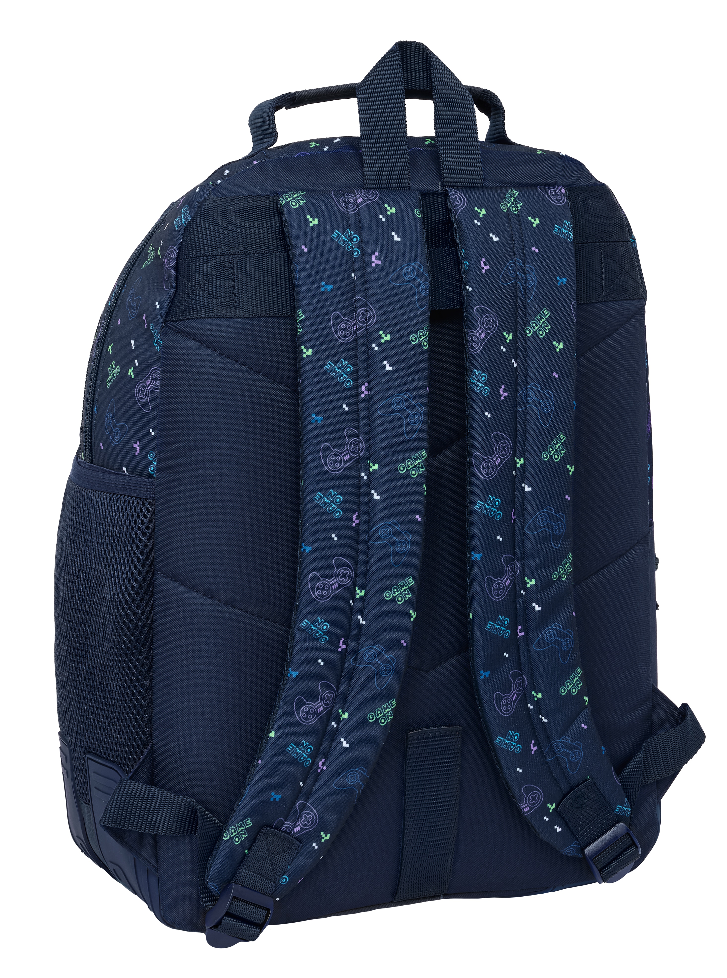 Mochila doble adaptable a carro Safta Gaming azul marino 2