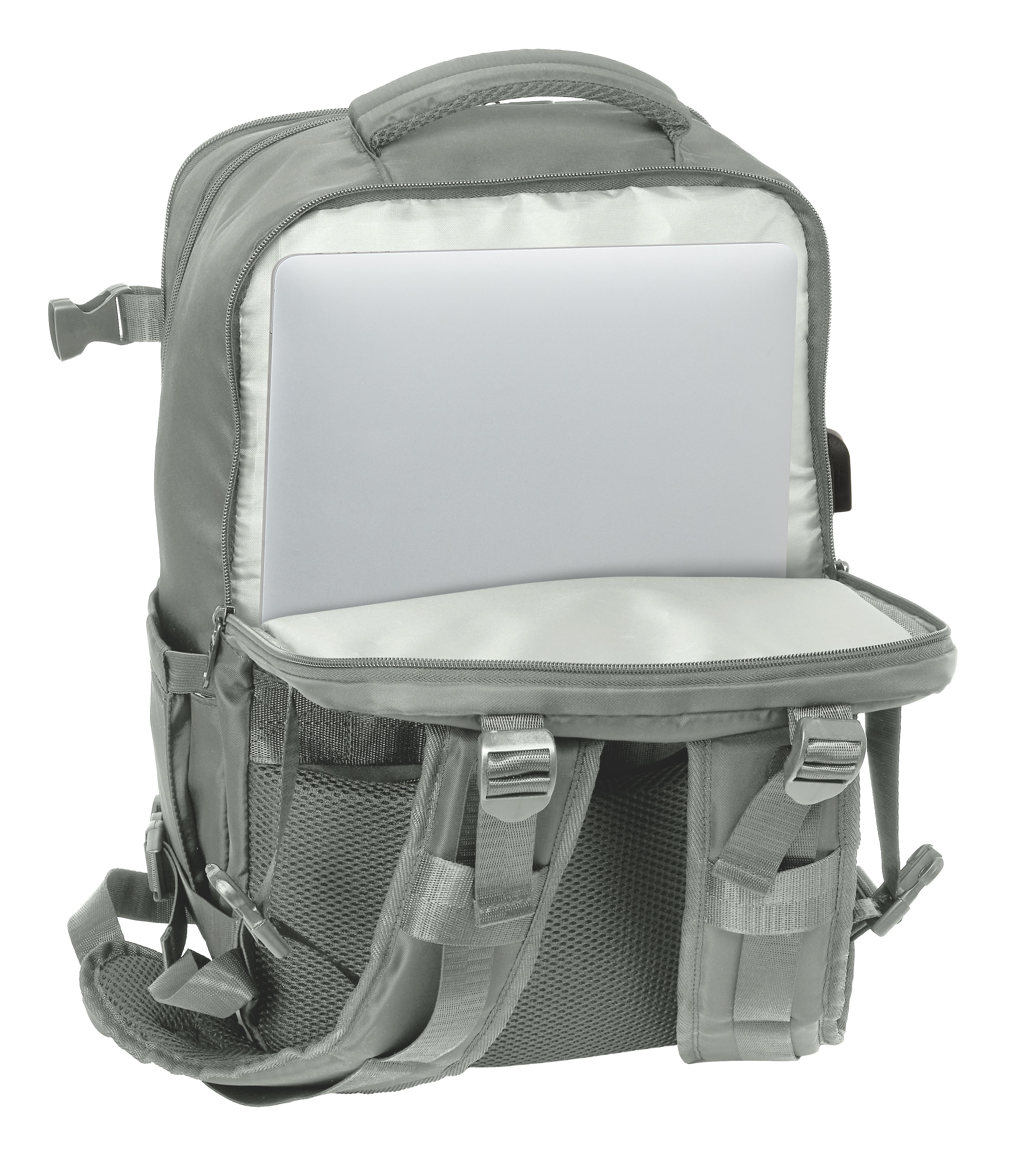 Mochila viaje cabina portátil 15,6'' Real Madrid Gris-7