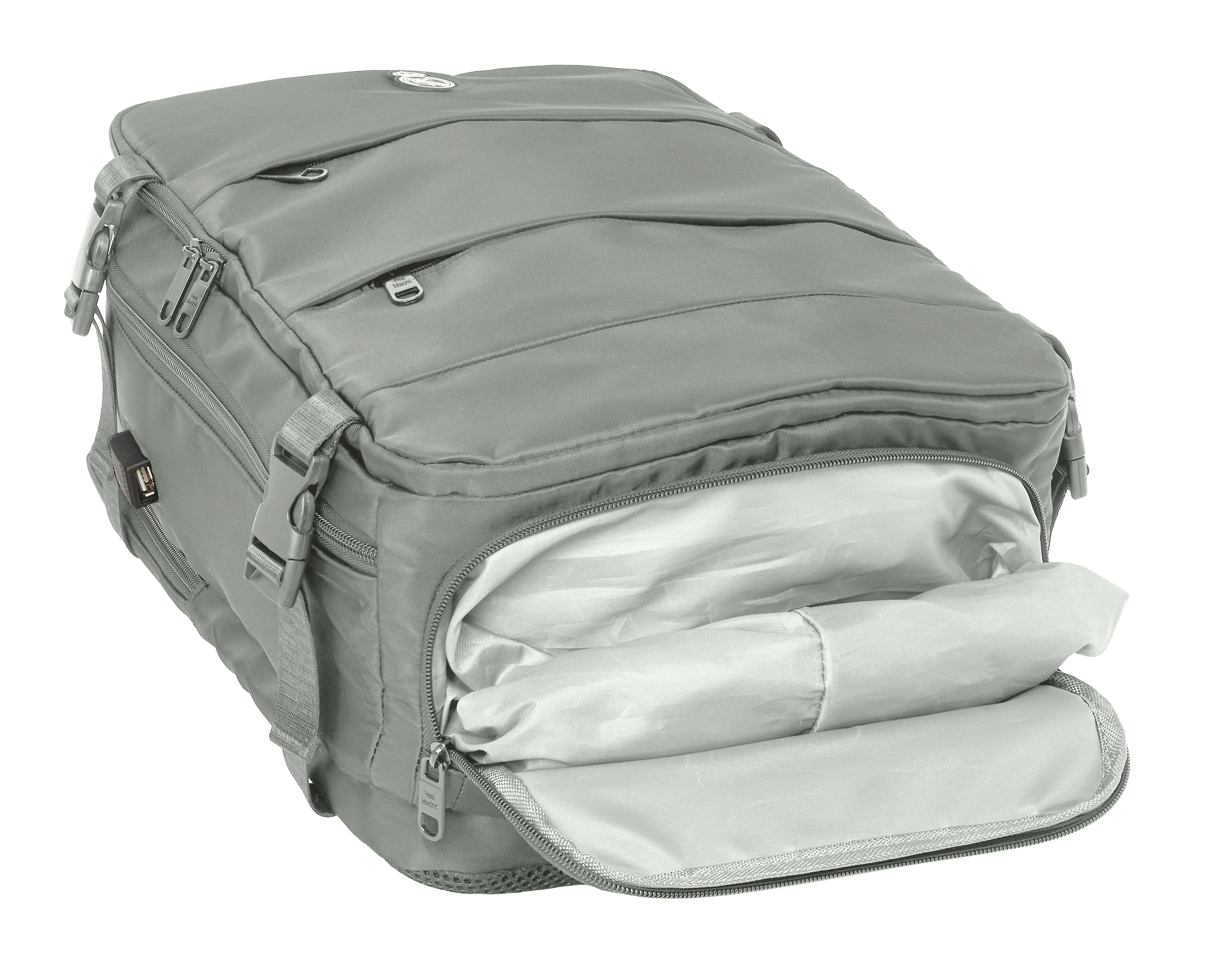 Mochila viaje cabina portátil 15,6'' Real Madrid Gris-9