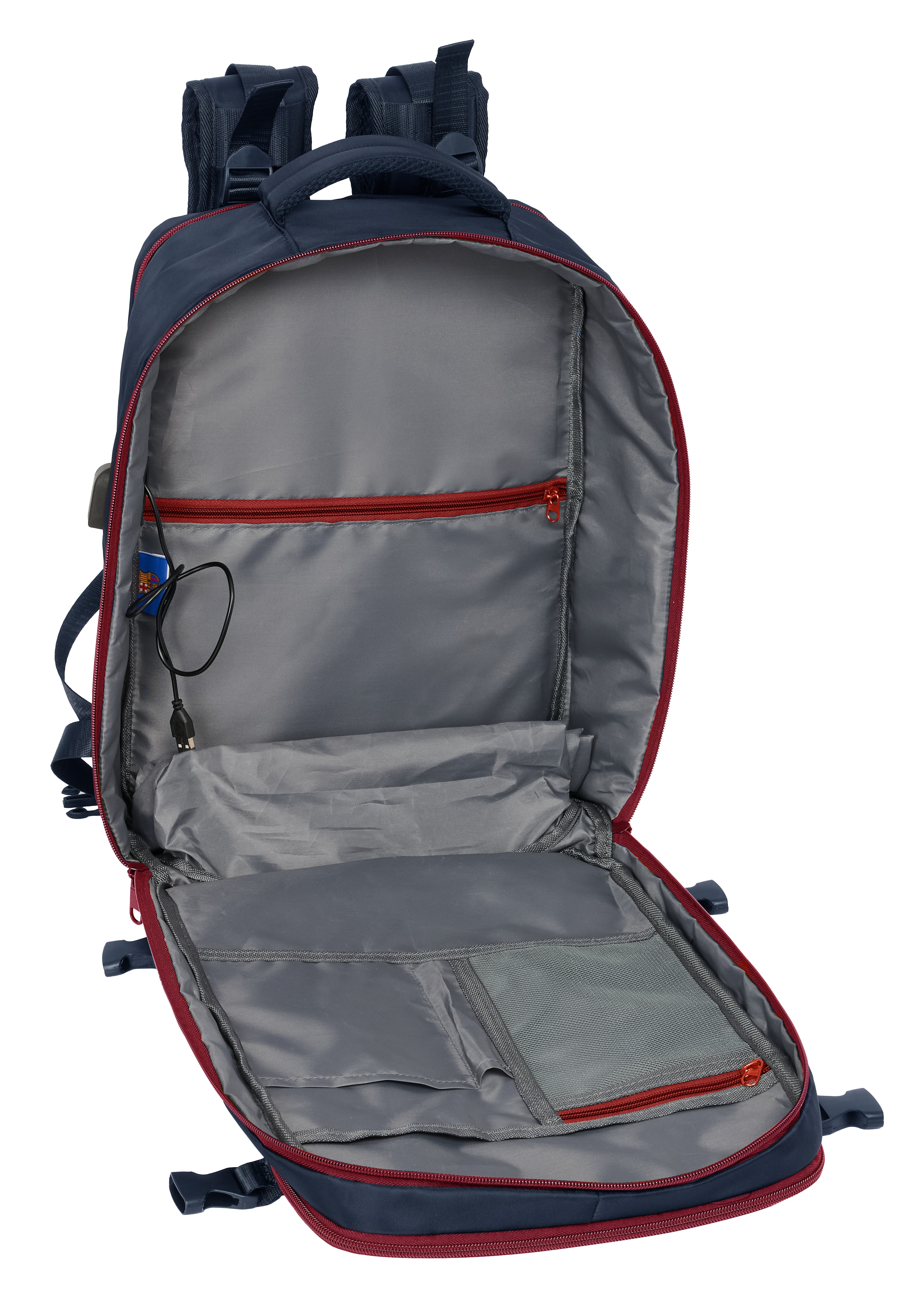 Mochila viaje cabina portátil 15,6'' F.C. Barcelona Azul marino-6