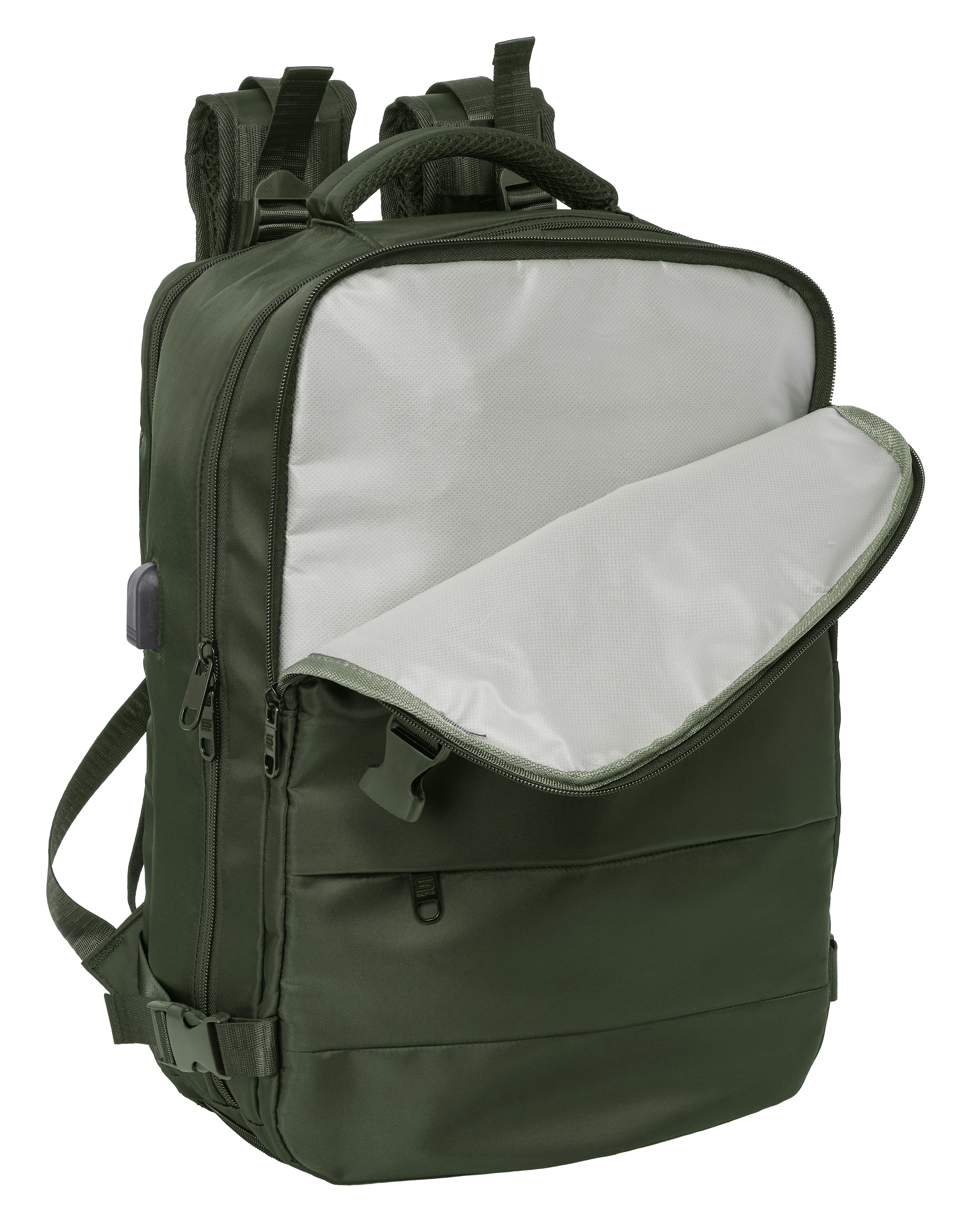 Mochila portátil de viagem Safta de 15,6'' Verde-5