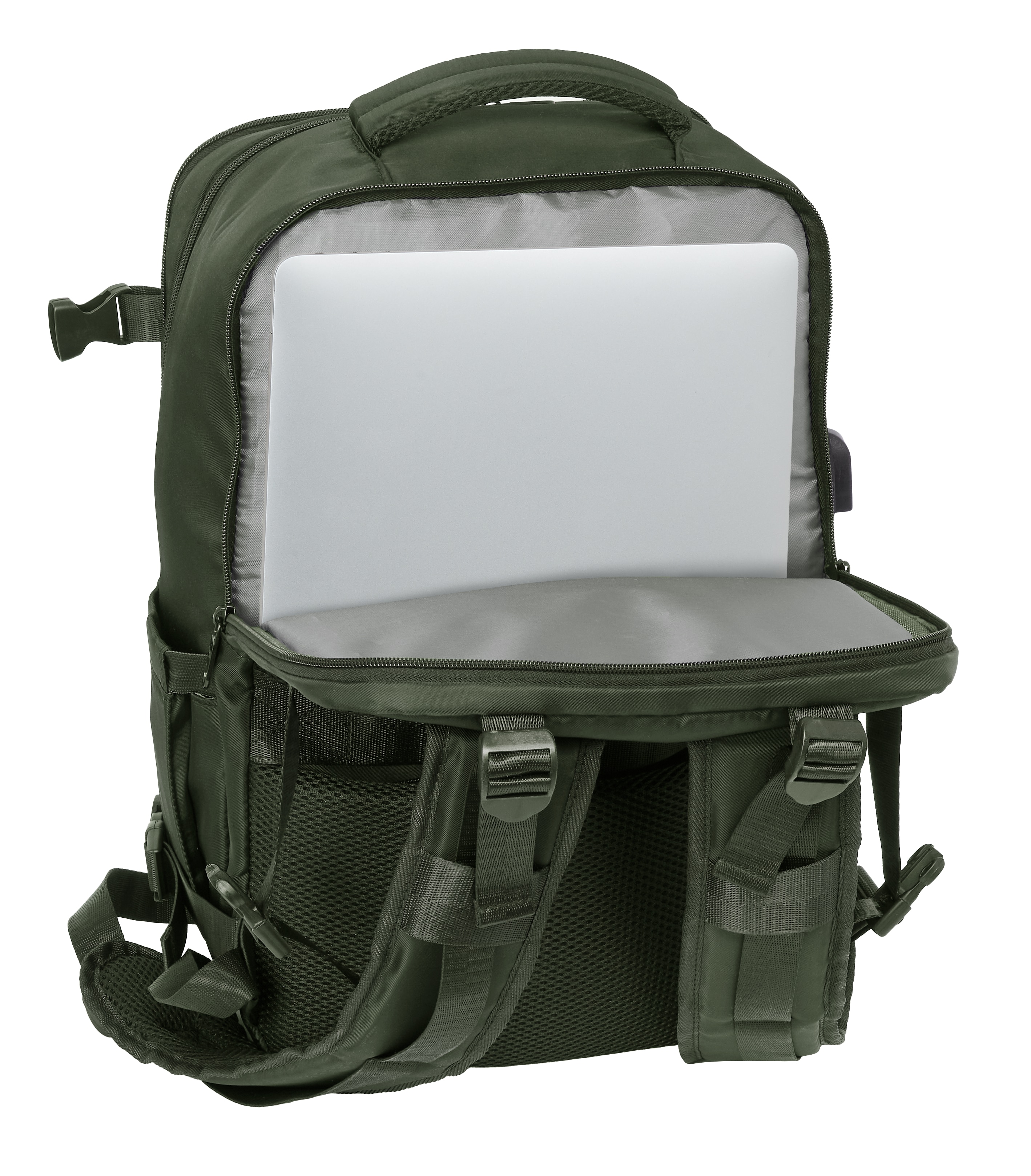 Mochila portátil de viagem Safta de 15,6'' Verde-7