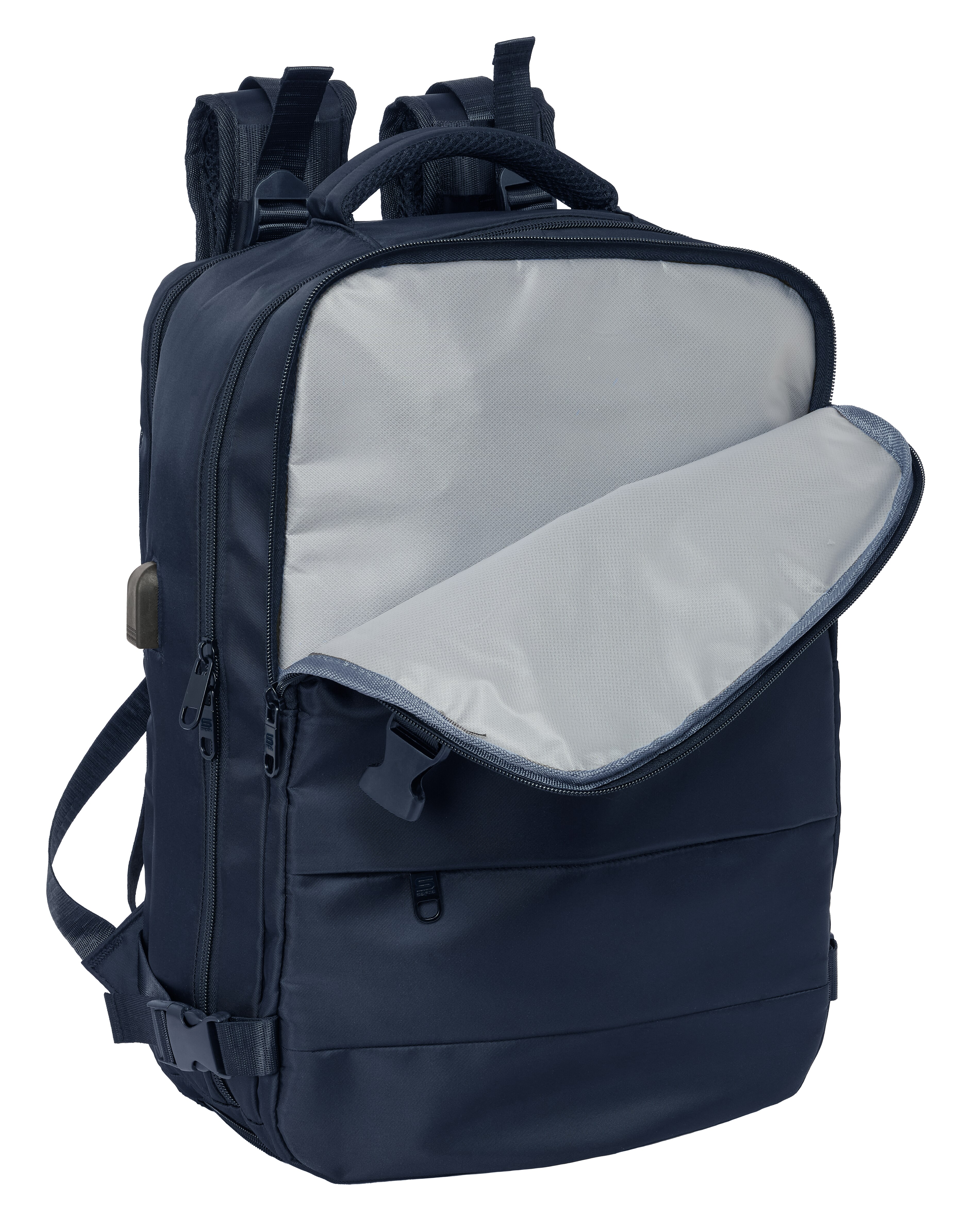 Mochila viaje cabina portátil 15,6'' Safta Azul marino-5