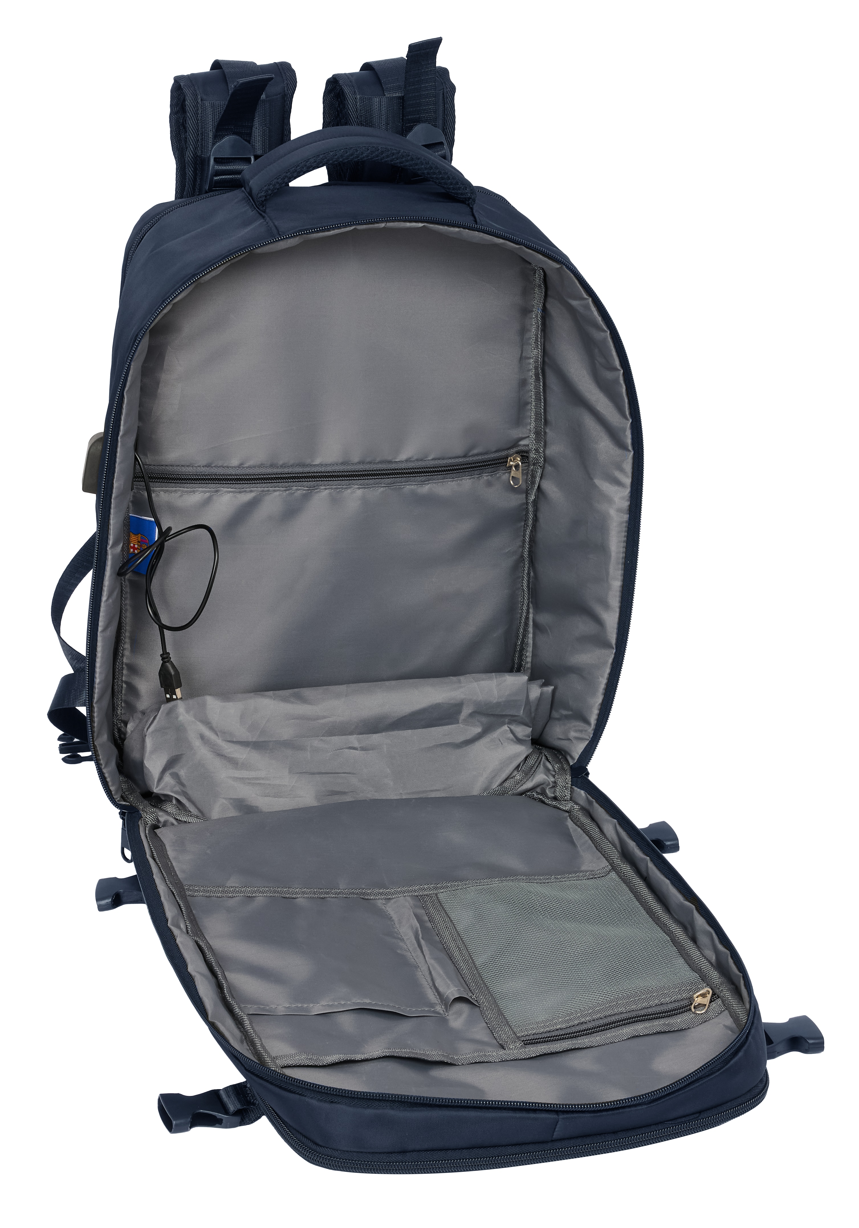 Mochila viaje cabina portátil 15,6'' Safta Azul marino-6