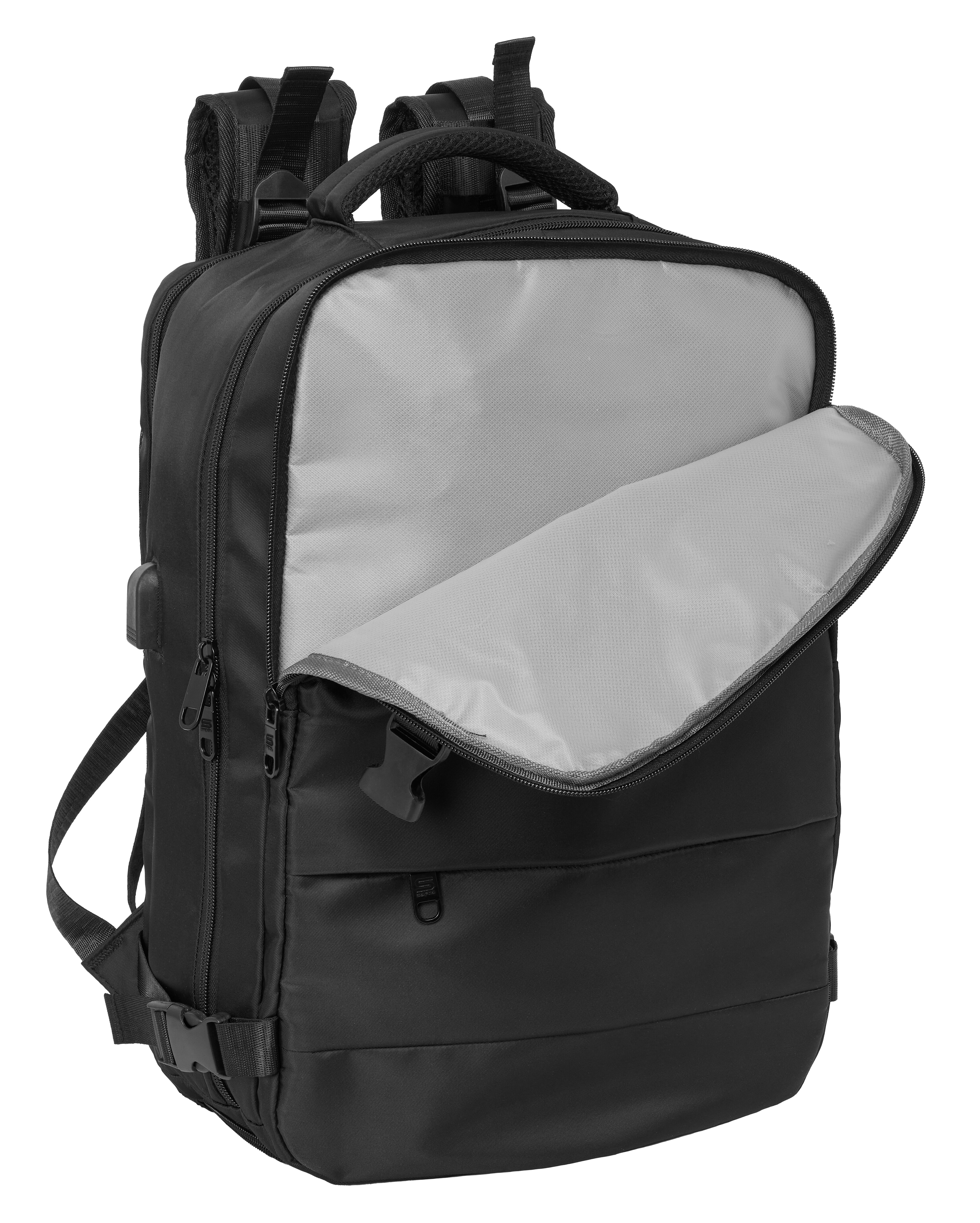 Mochila viaje cabina portátil 15,6'' Safta Negro-5