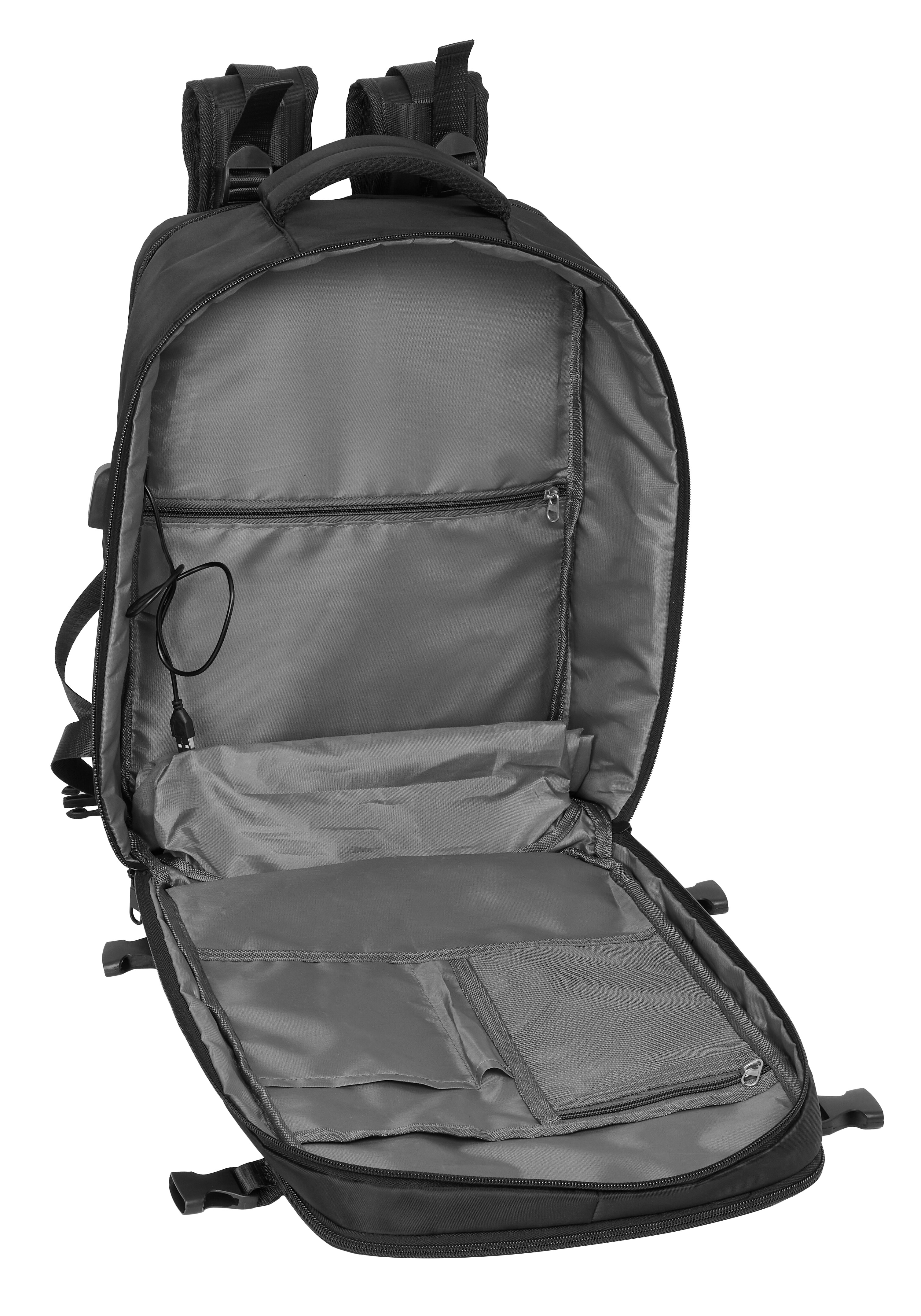 Mochila viaje cabina portátil 15,6'' Safta Negro-6