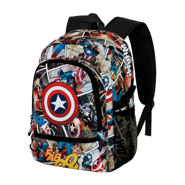 Imagen 0 de Mochila Fight Fan 2.2 Capitán América Cómic Marvel Karactermania multicolor