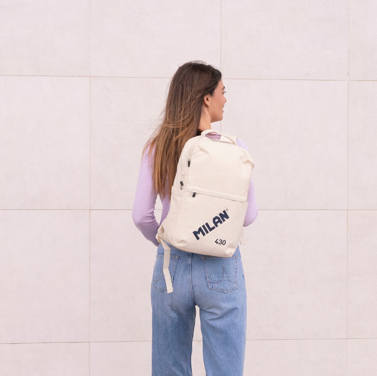 Mochila con cierre bloqueable de seguridad (15L), colección 430 since 1918, MILAN, beige 9