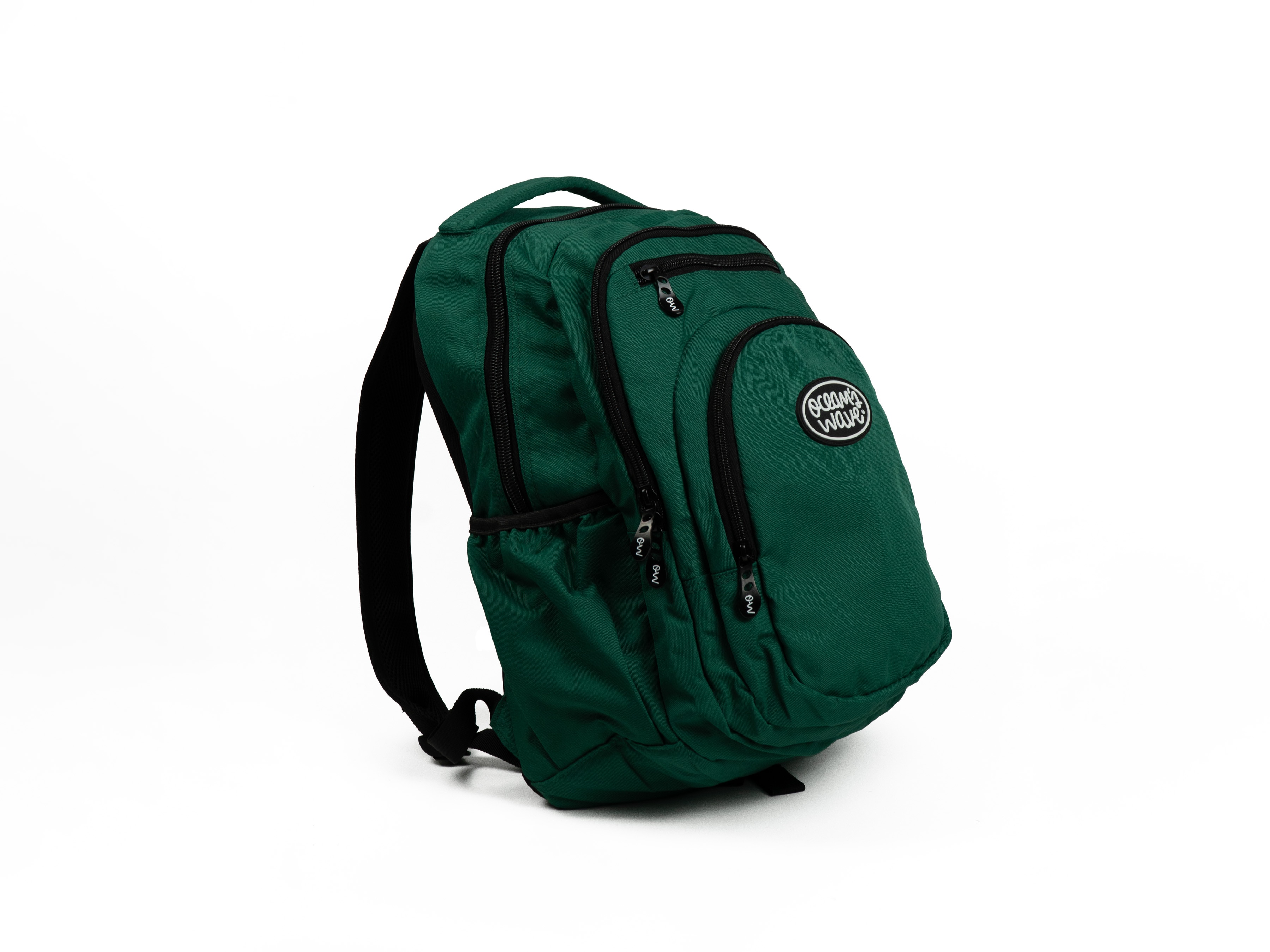 Mochila Multizipper Verde lisa Ocean's Wave Verde-2
