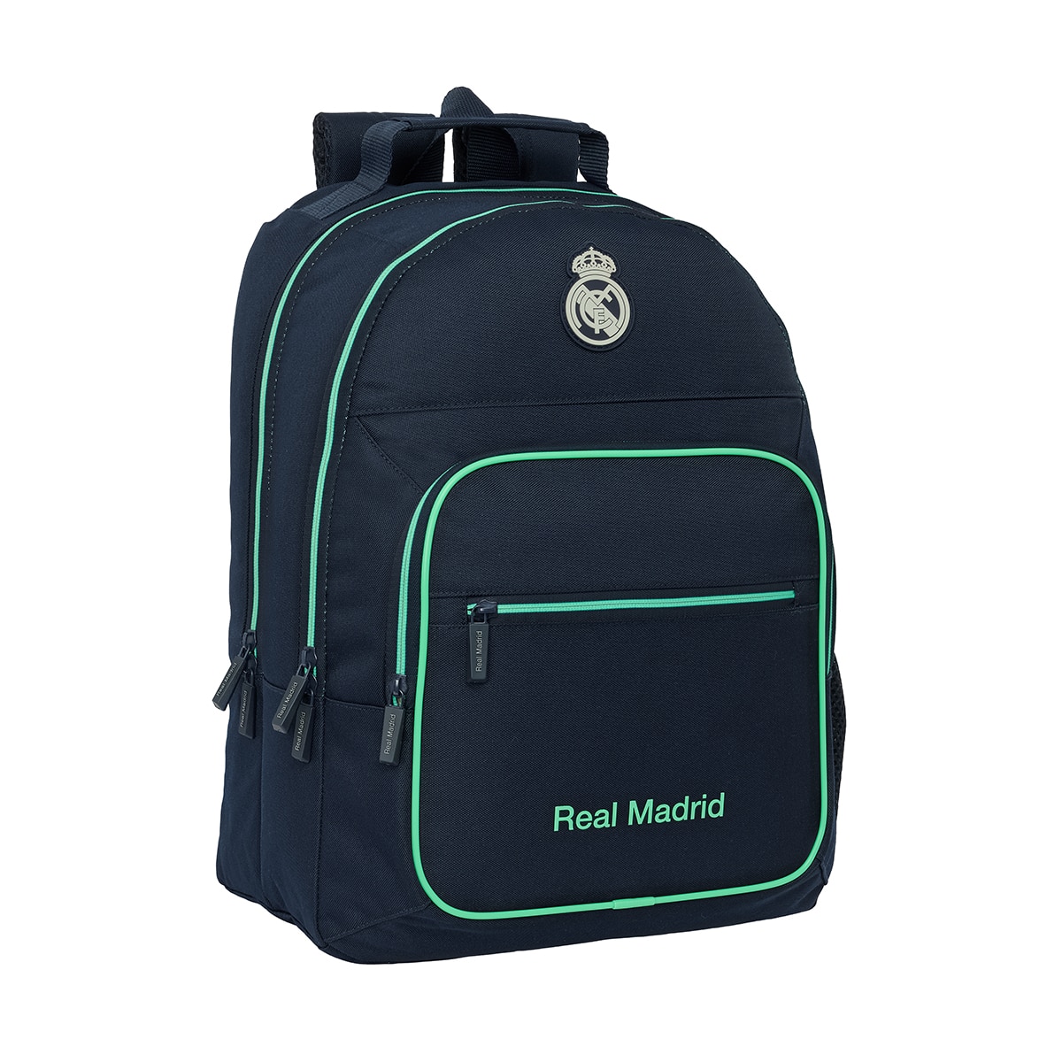 Mochila doble adaptable a carro Real Madrid azul marino Azul Marino oscuro-1