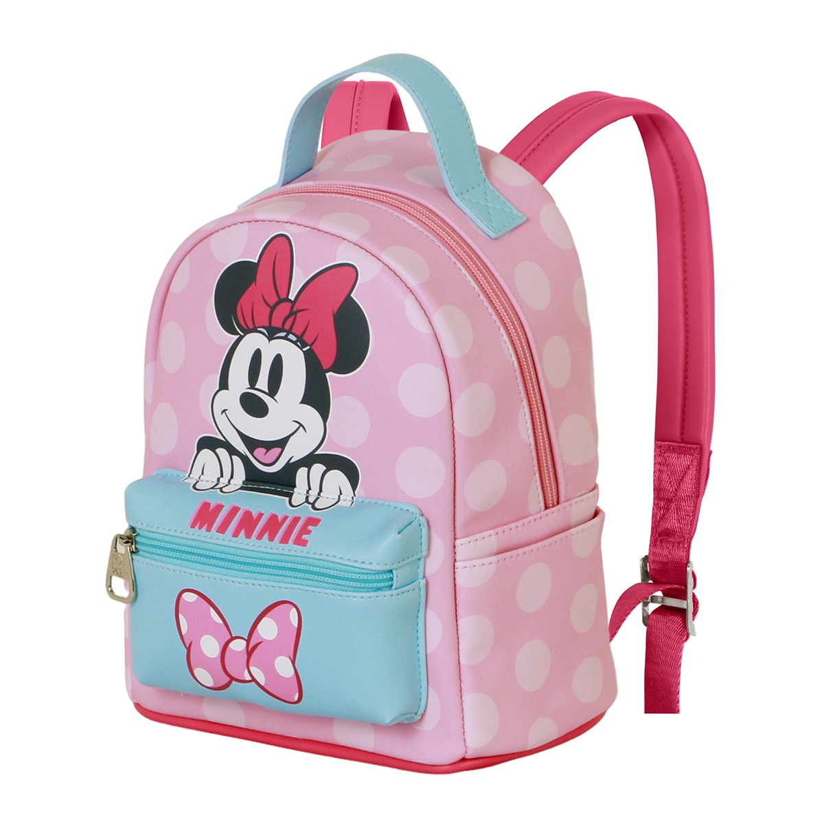 Imagem 0 de Mochila pequena Minnie Mouse com fita Disney Karactermania rosa