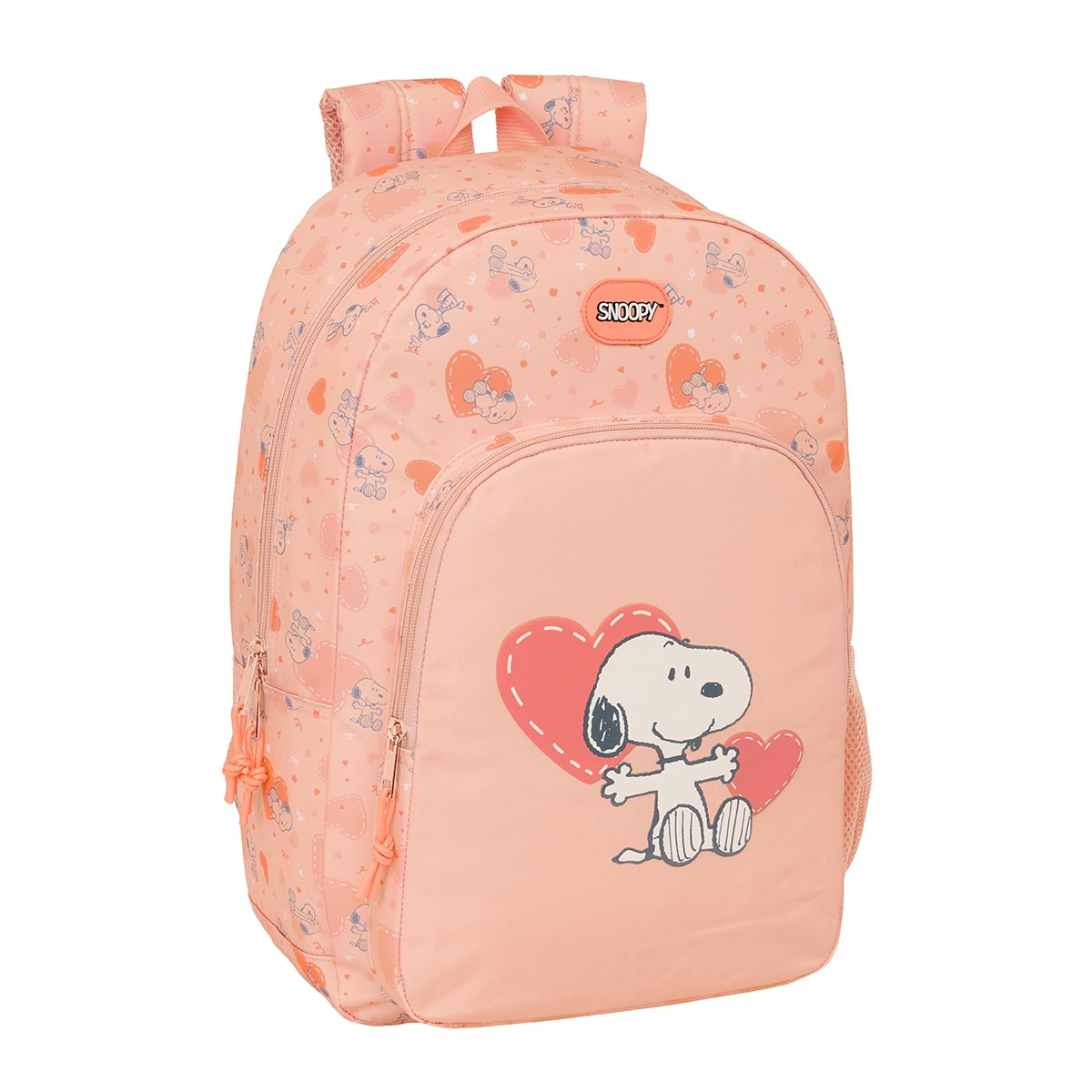 Imagen 0 de Mochila adaptable a carro Snoopy Safta salmon