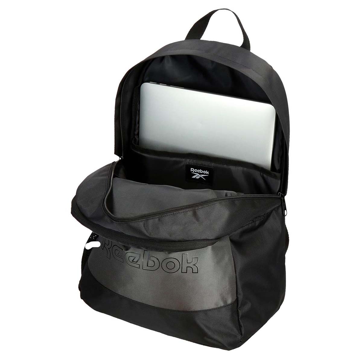 Mochila preta Reebok Arlo de 46 cm com dois compartimentos Preto-6