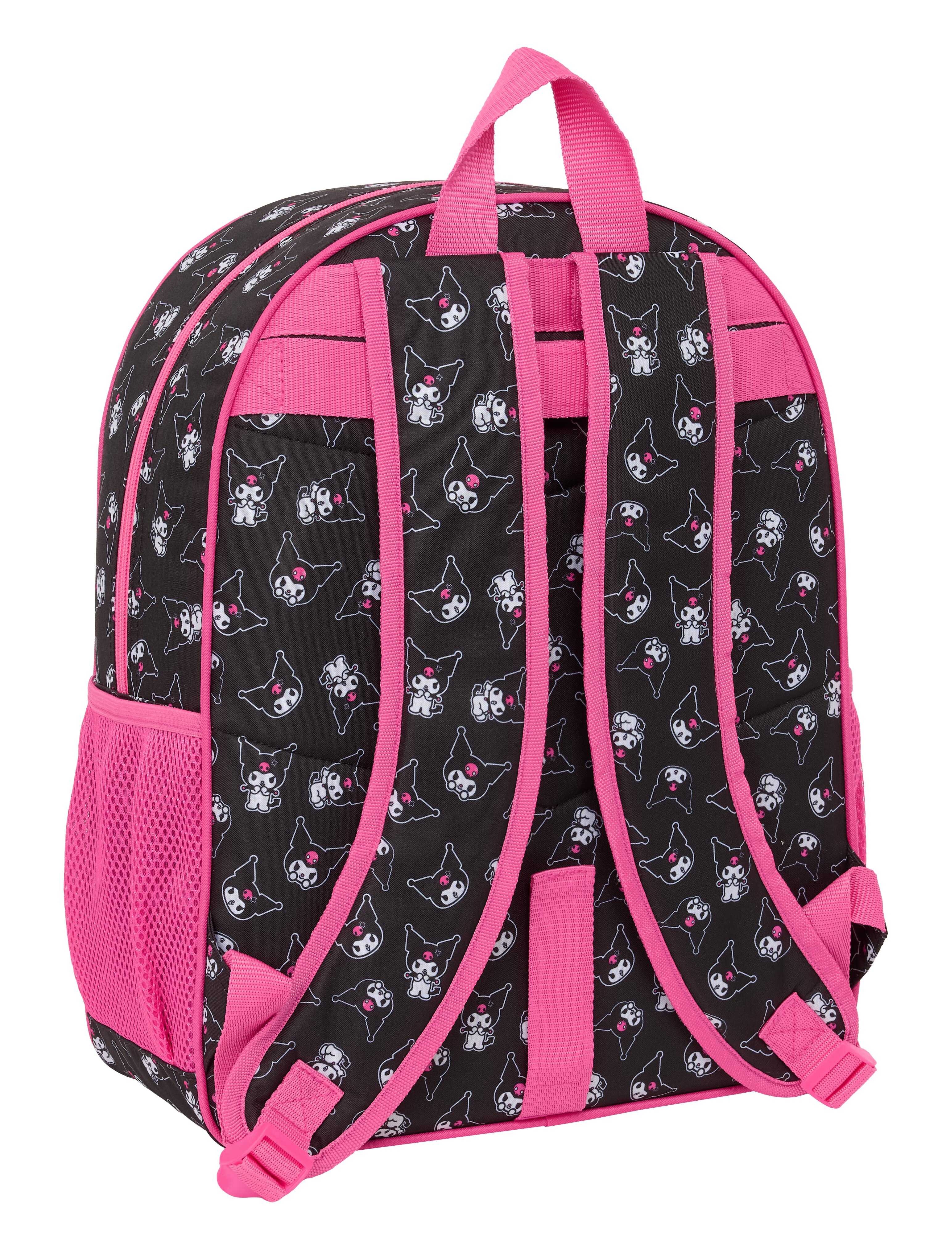 Mochila adaptable a carro Kuromi Safta negro y fucsia Negro / Fucsia-2