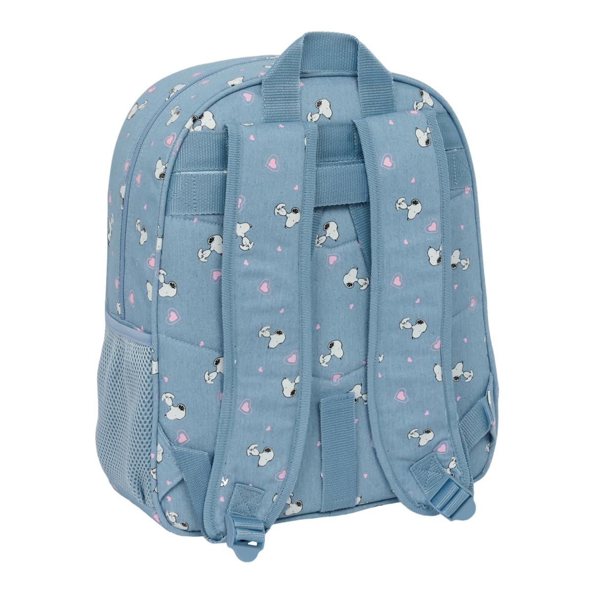 Mochila Junior Adaptable a Carro Snoopy Safta Denim Denim-2