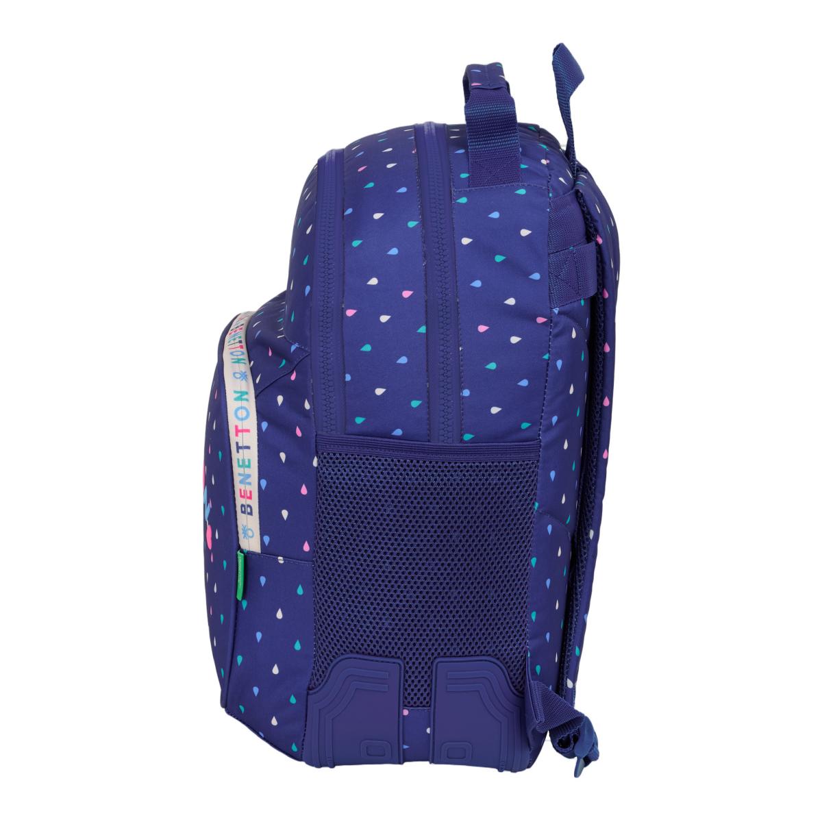 Mochila doble con cantoneras adaptable a carro Benetton multicolor Multicolor-3