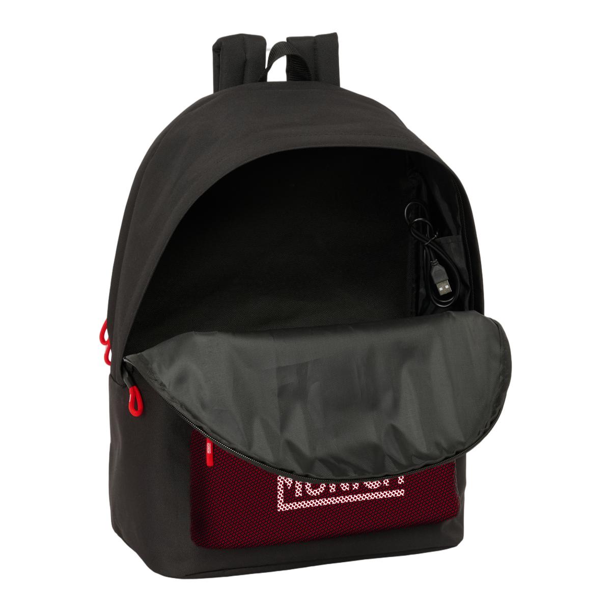 Mochila Doble Para Portatil 15,6" + Usb Munich negro Negro-4