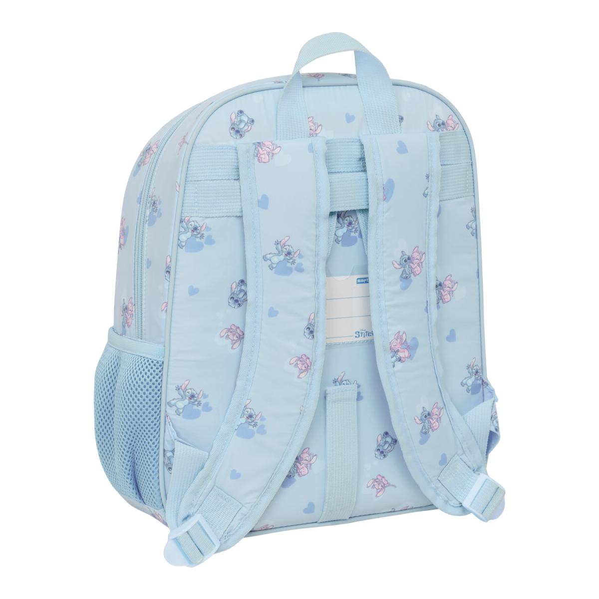 Mochila infantil adaptable a carro Lilo & Stitch Safta azul claro Azul claro-2