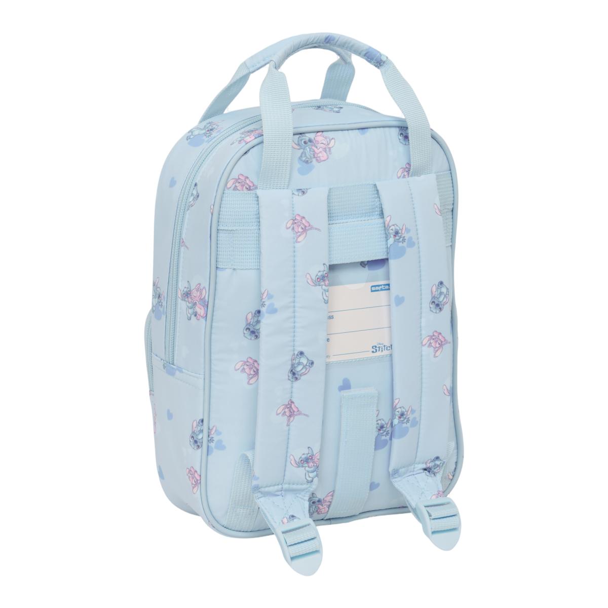 Mochila infantil con asas Lilo & Stitch Safta azul claro Azul claro-2