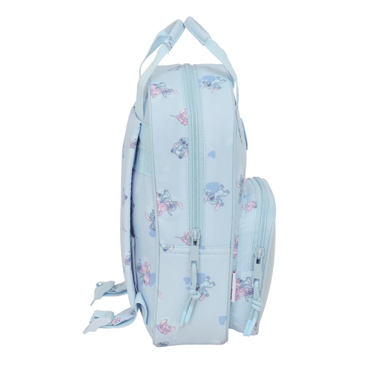 Mochila infantil con asas Lilo & Stitch Safta azul claro Azul claro-3