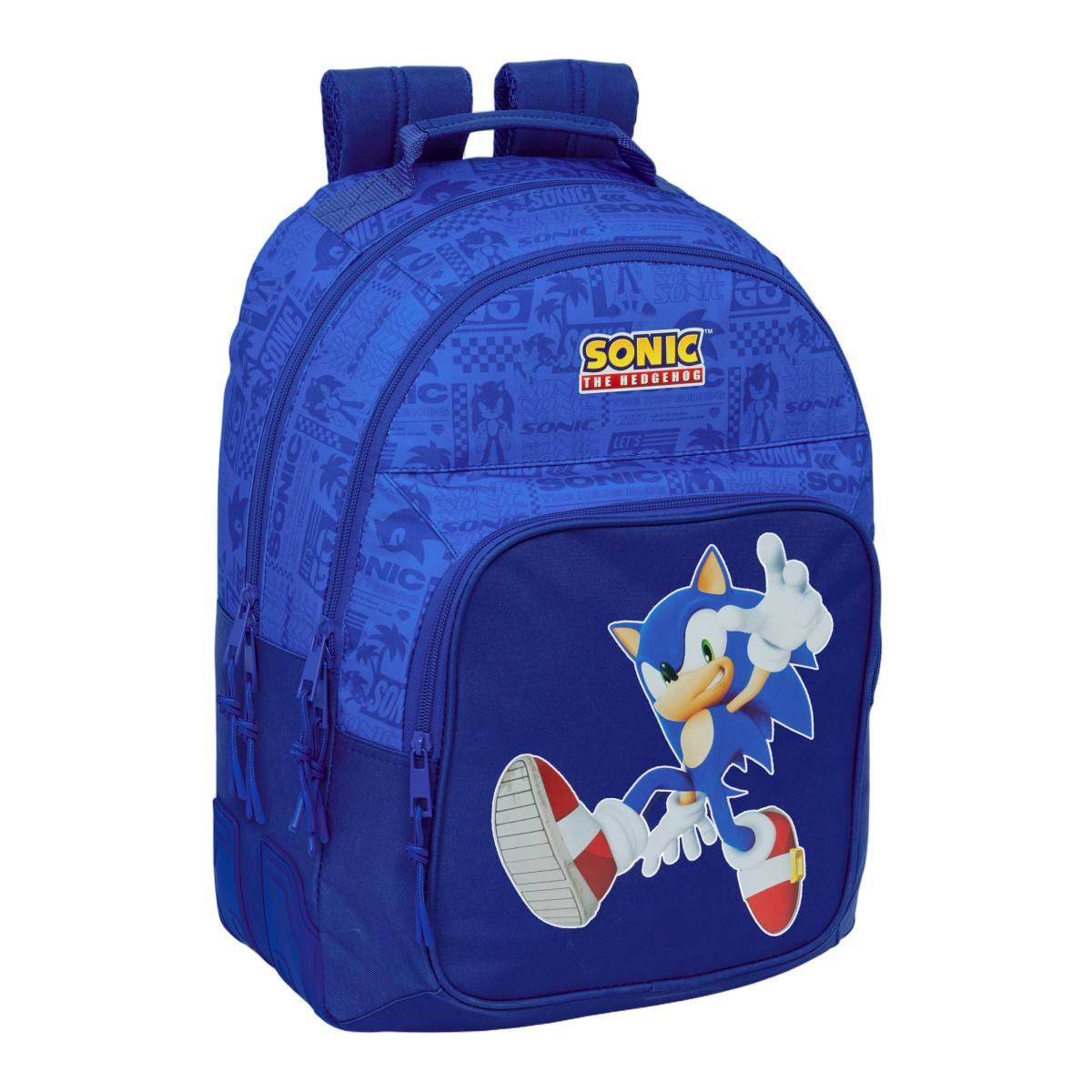 Imagen 0 de Mochila doble con cantoneras adaptable a carro Sonic Safta azul
