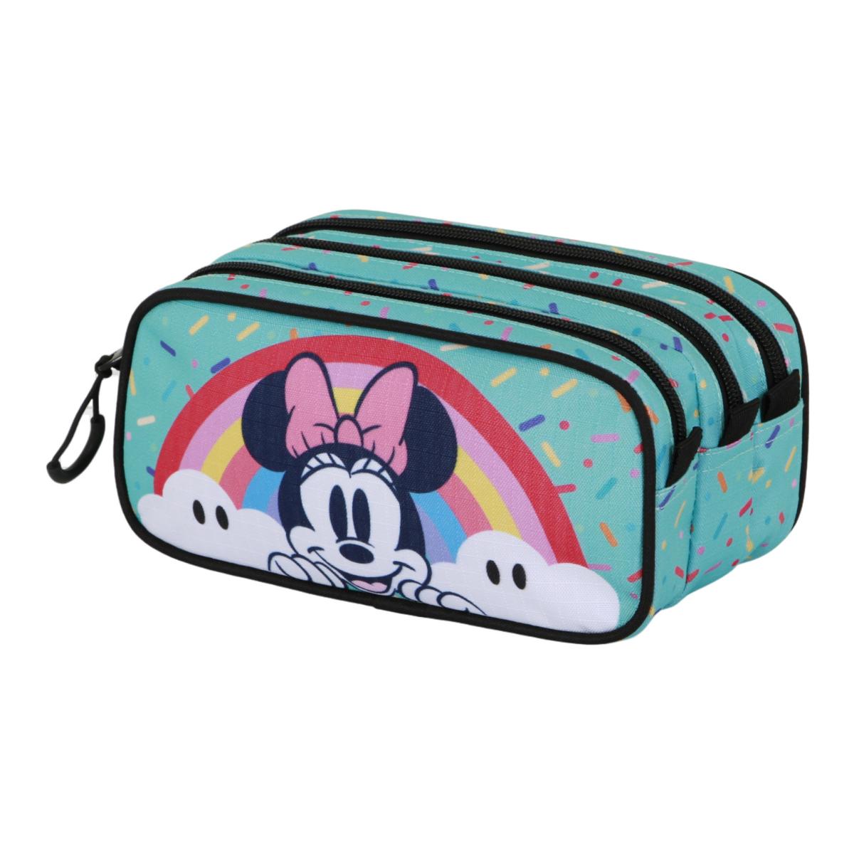 Imagen 0 de Estuche portatodo trick fan 2.2 Minnie mouse rainbow Disney Karactermania turquesa