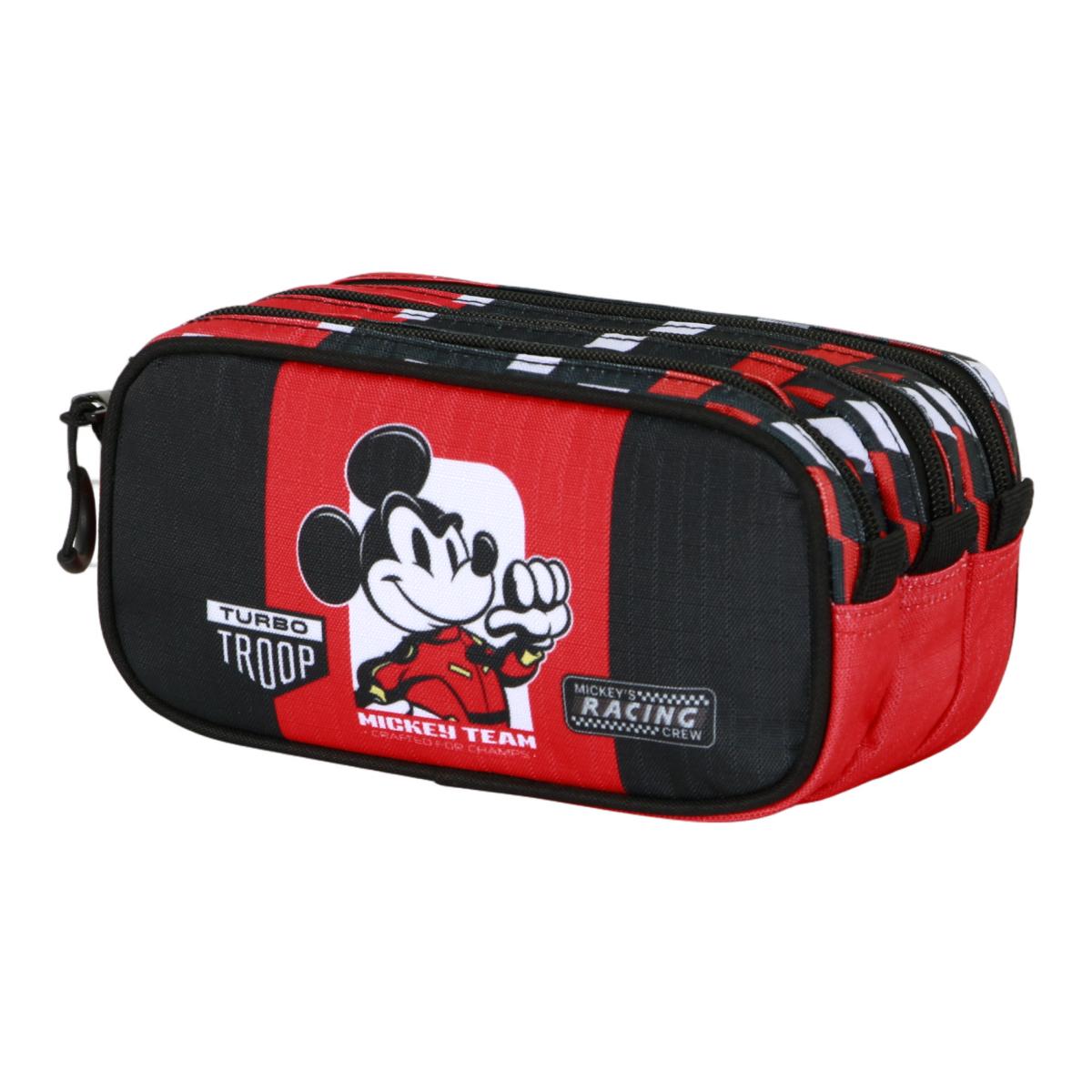 Imagen 0 de Estuche portatodo trick fan 2.2 Mickey mouse racing Disney Karactermania rojo