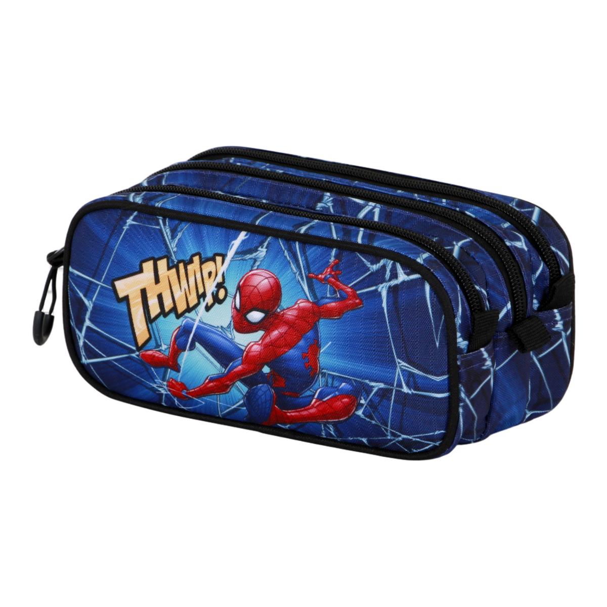 Imagen 0 de Estuche portatodo trick fan 2.2 Spiderman skills Marvel Karactermania azul