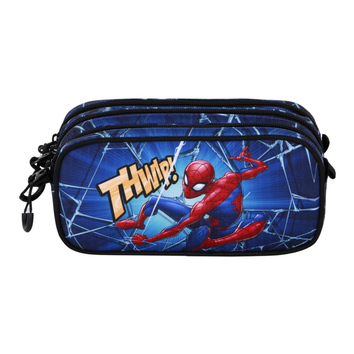 Estuche portatodo trick fan 2.2 Spiderman skills Marvel Karactermania azul Azul-2