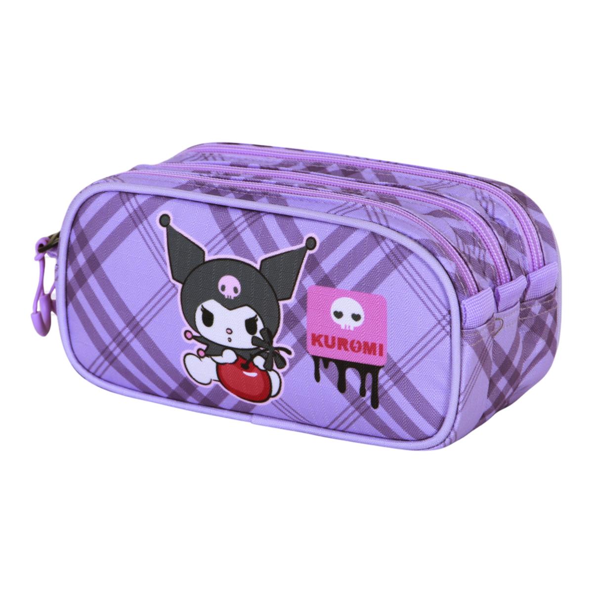 Imagen 0 de Estuche portatodo trick fan 2.2 Kuromi cherry Sanrio Karactermania malva