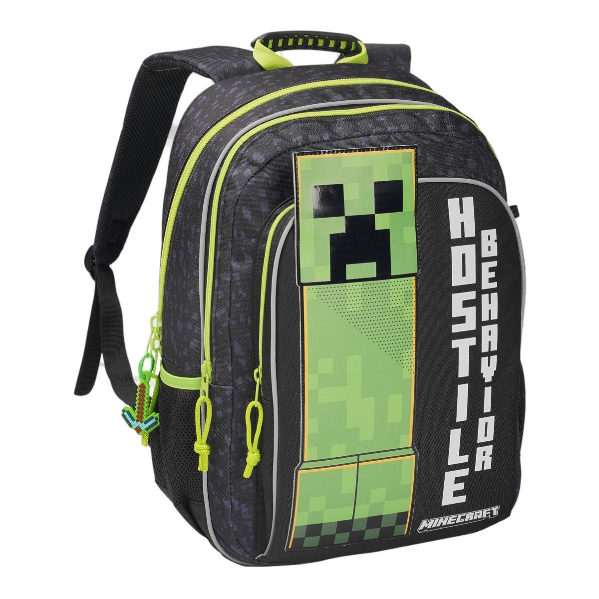 Mochila Escolar Adaptável a Trolley 42 cm Minecraft CyP Brands Preto Multicolor Preto / Multicolor-2