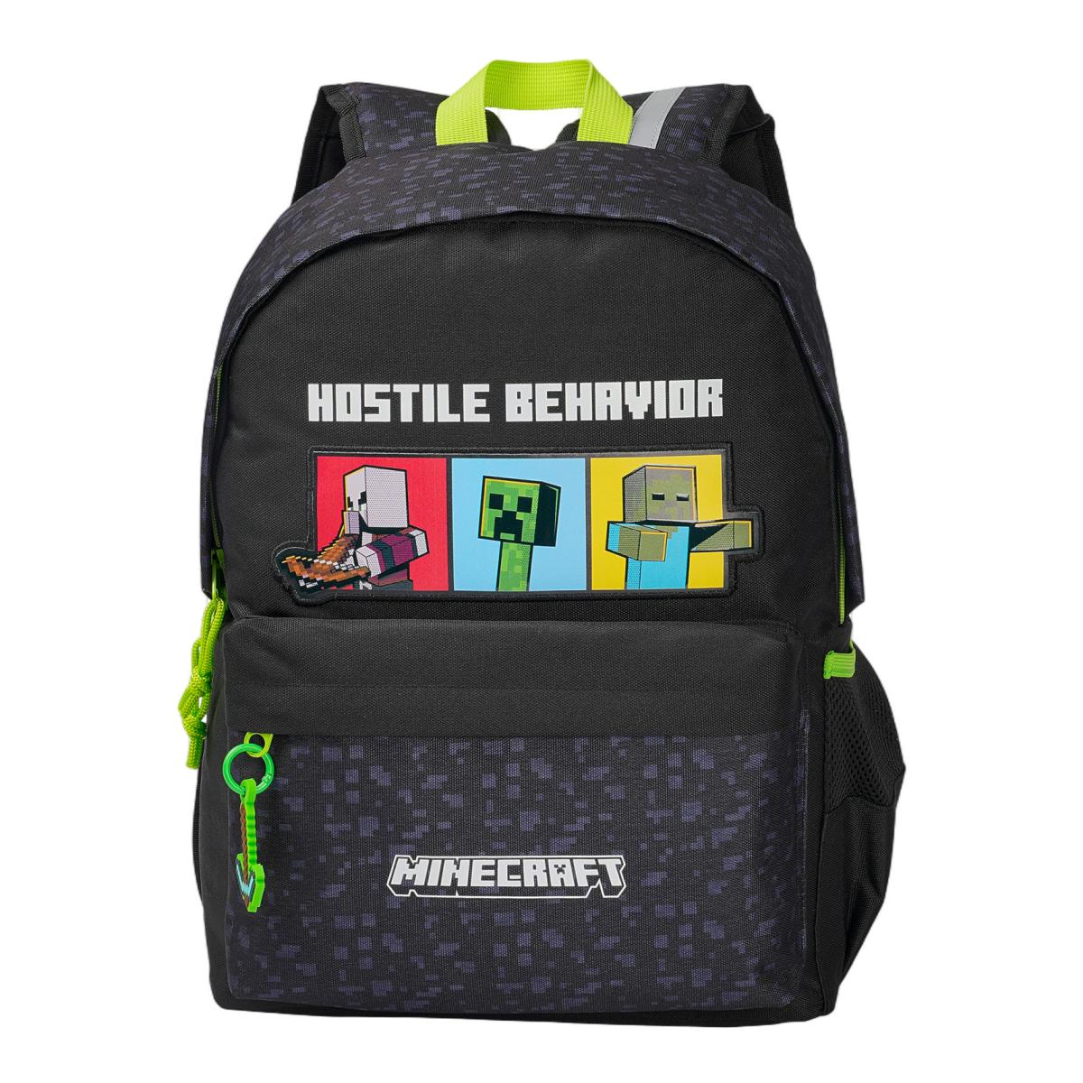 Imagen 0 de Mochila juvenil adaptable a trolley 42 cm Minecraft CyP Brands negro multicolor