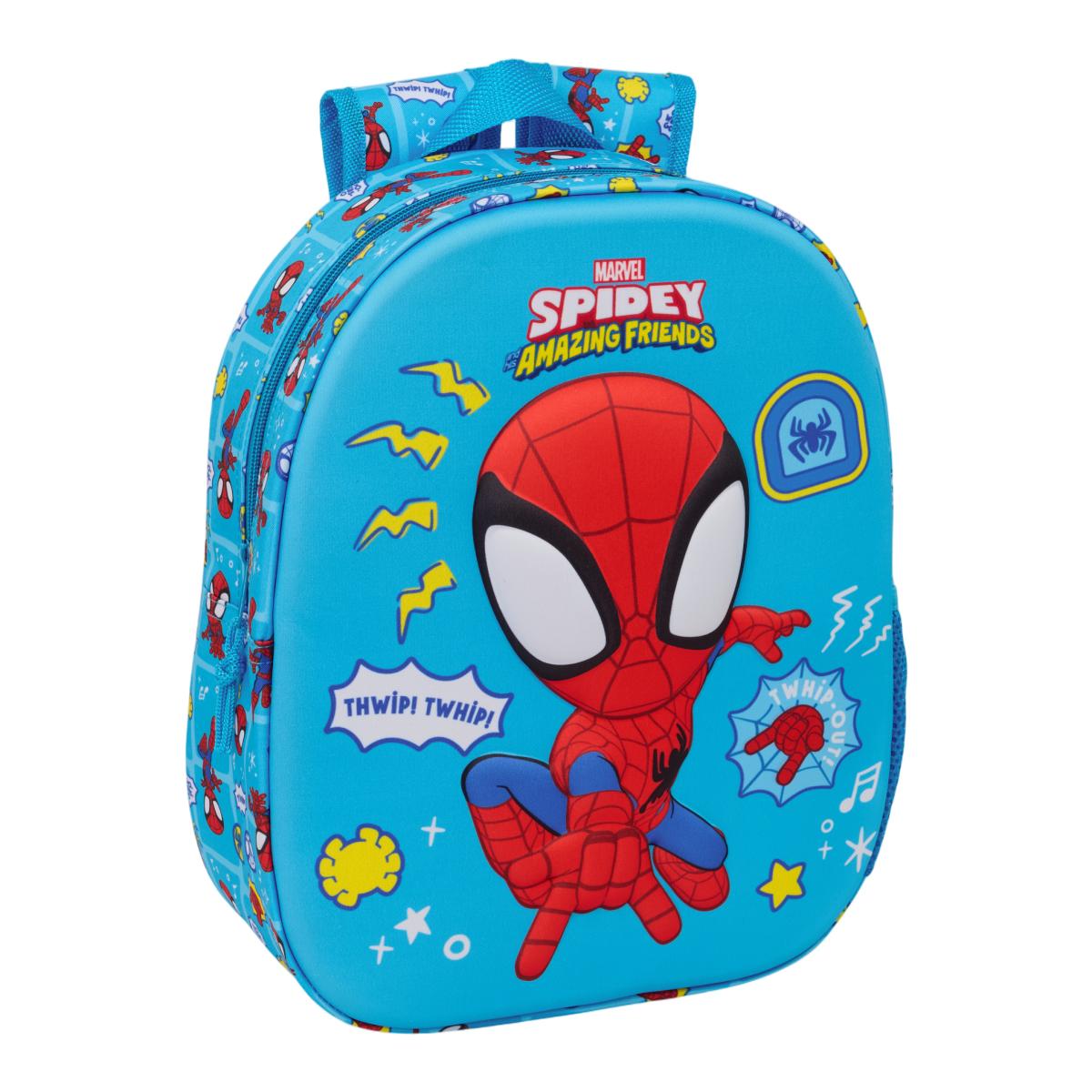 Imagem 0 de Mochila 3D Spiderman Safta - Azul e Multicolor