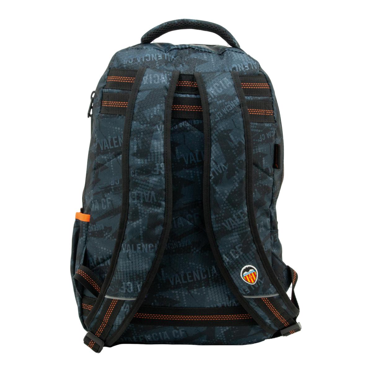 Mochila Escolar com um Compartimiento de grande Capacidade e Apertura com Fecho de correr 2026 Valencia CF Sportandem Preto e Laranja Preto / Laranja-2