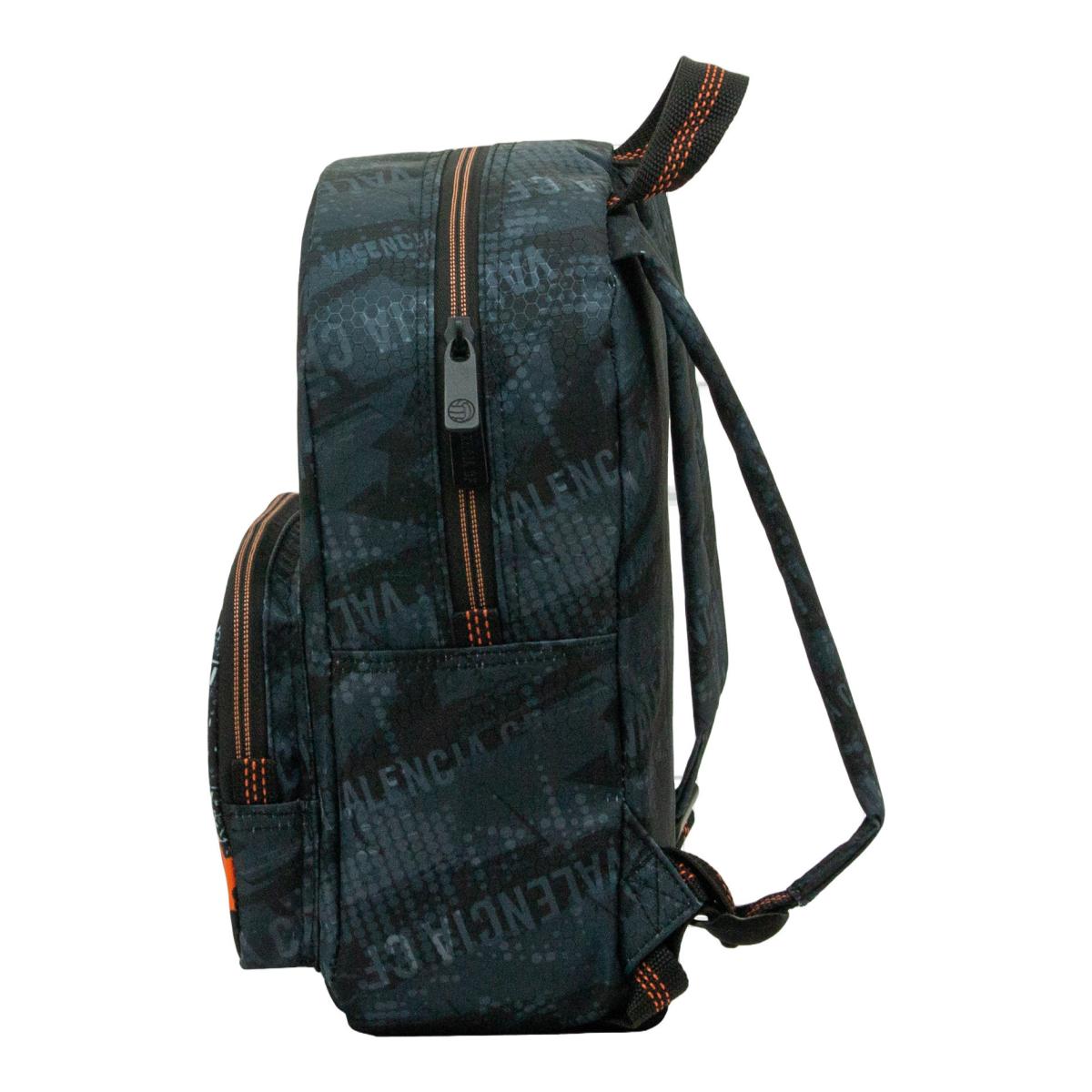 Mochila Infantil com Bolso Frontal 2026 Valencia CF Sportandem Preto e Laranja Preto / Laranja-3