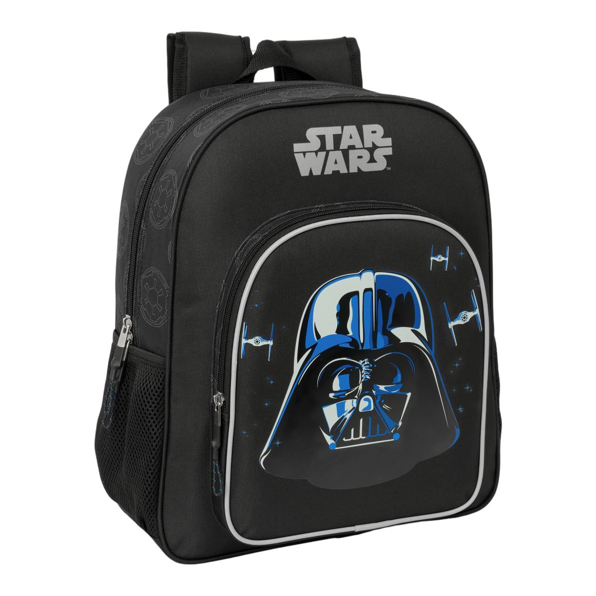 Imagen 0 de Mochila junior adaptable a carro Star Wars Safta negro