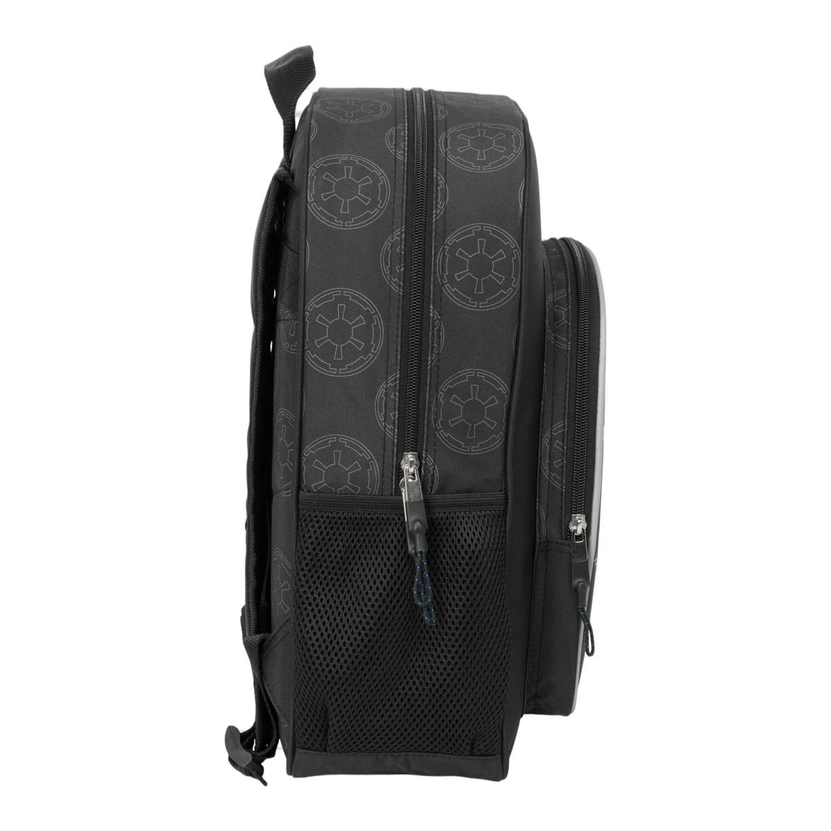 Mochila Junior Adaptável a Carro Star Wars Safta - Preto Preto-3