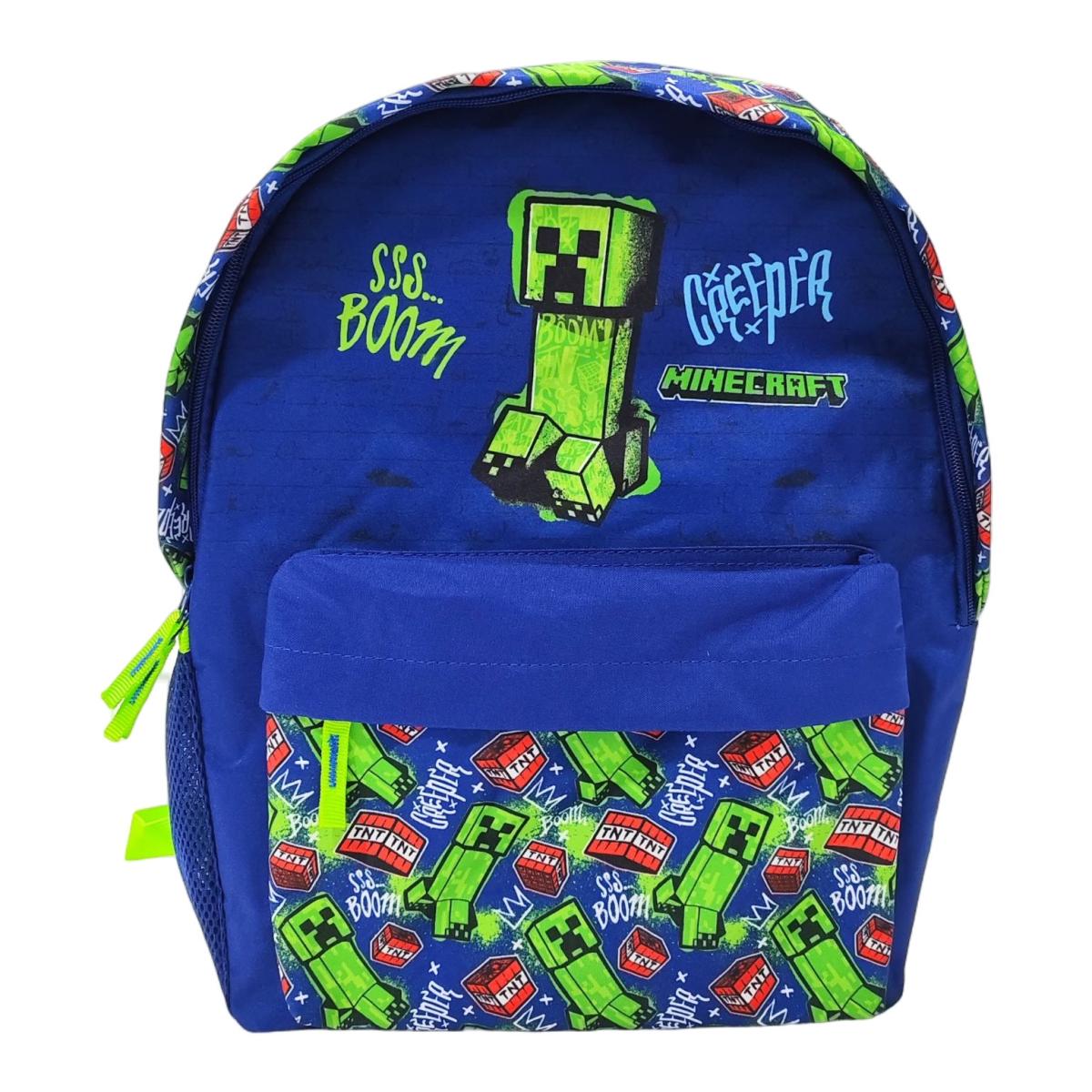 Imagem 0 de Mochila Americano MINECRAF CREEPER Toybags VERDE-AZUL