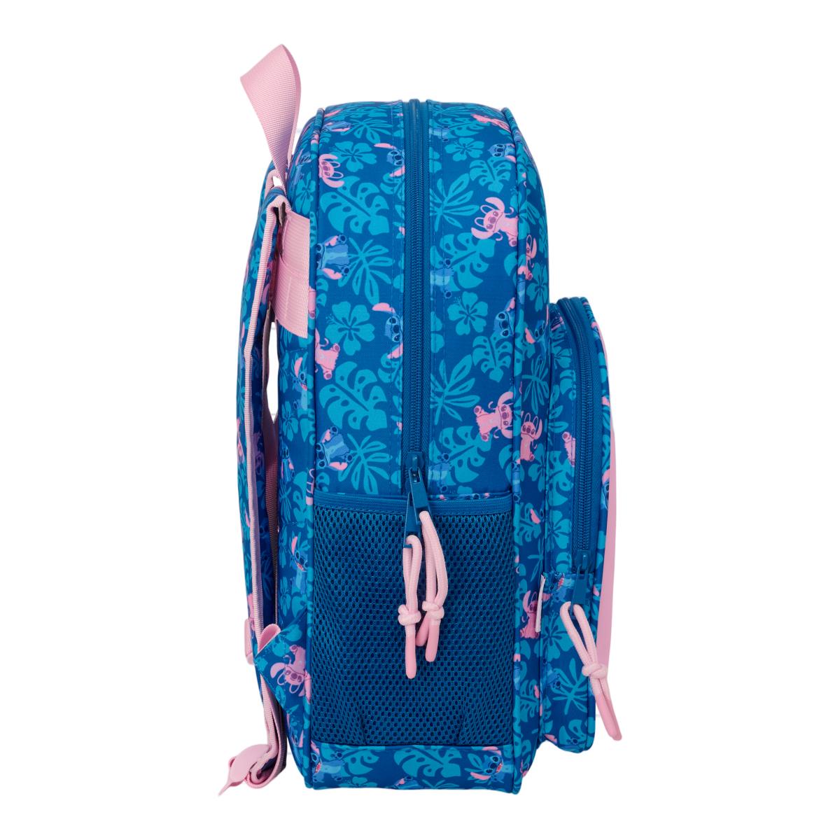 Mochila Junior Adaptável a Carro Stitch Safta - Azul Marinho Azul-marinho-3