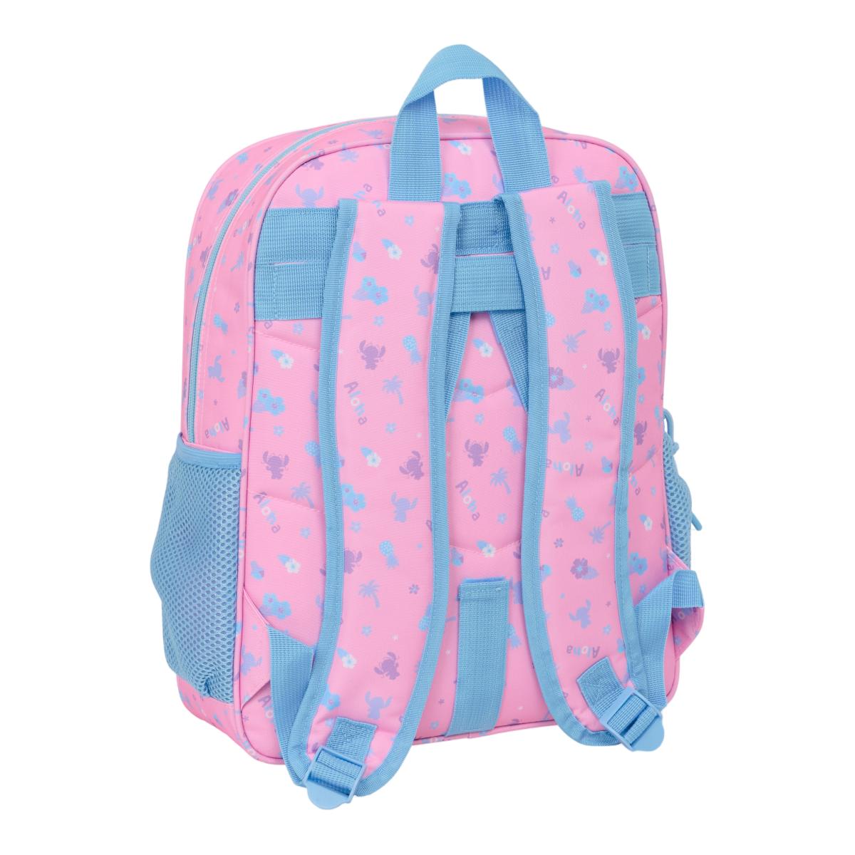 Mochila Junior Adaptável a Carro Stitch Safta - Rosa Claro Rosa-claro-2