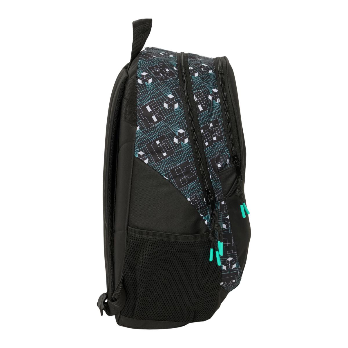 Mochila Adaptável a Carro Minecraft Safta - Preto e Turquesa Preto / Turquesa-3