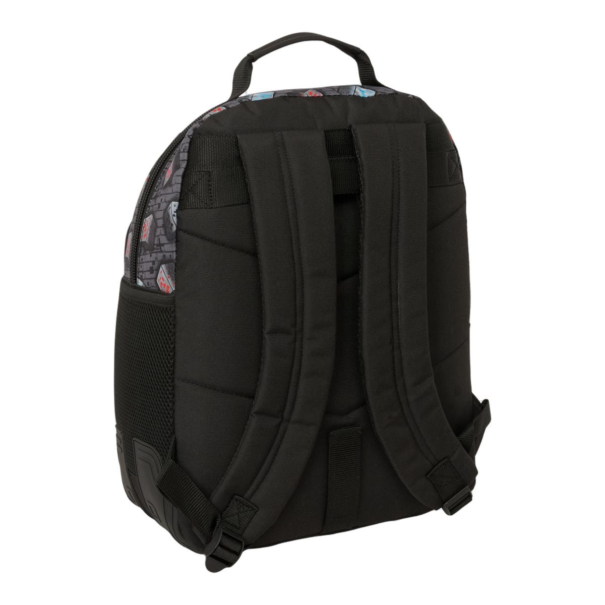 Mochila Duplo com Cantoneiras Adaptável a Carro Minecraft Safta Cinzendo e Preto Cinzento / Preto-2