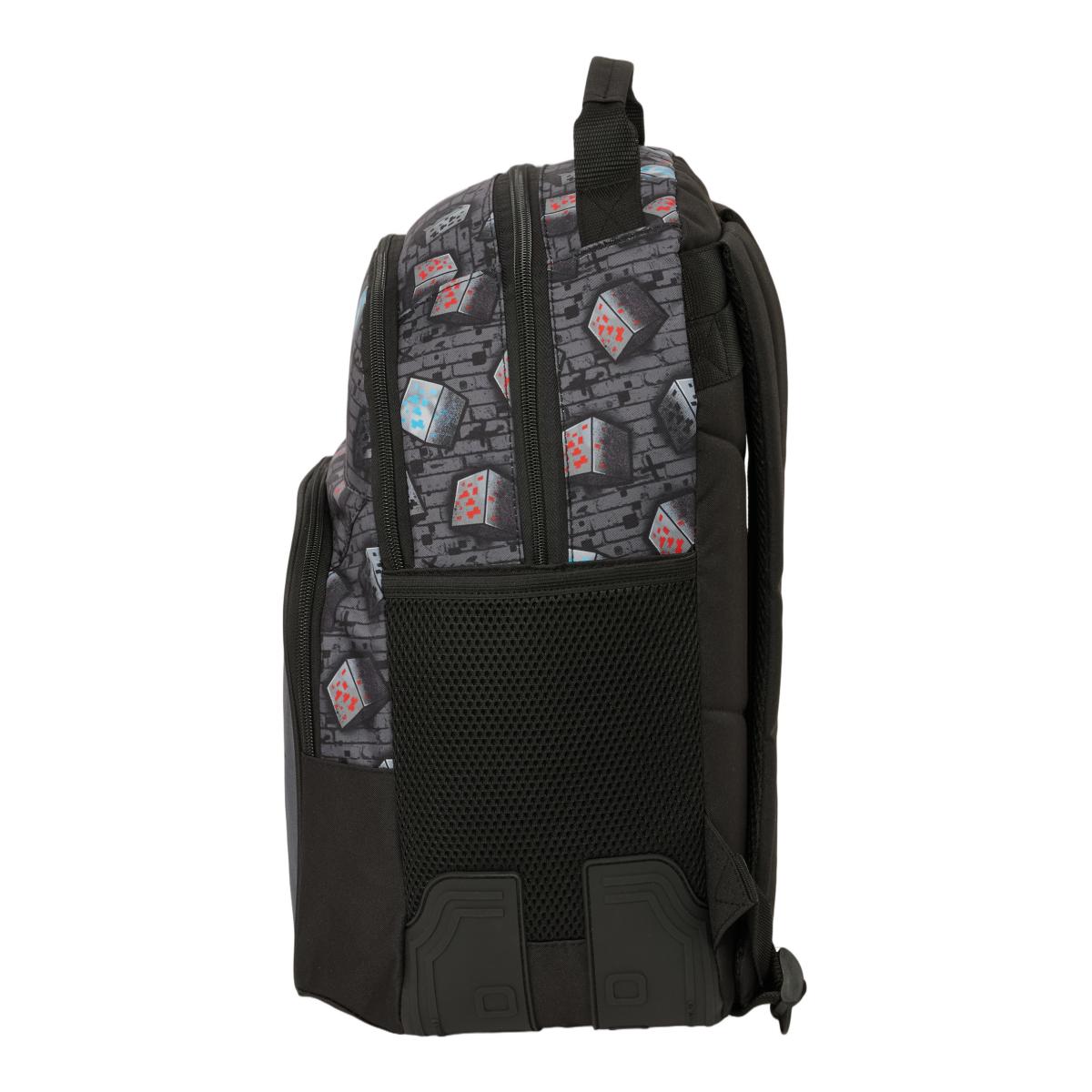 Mochila Duplo com Cantoneiras Adaptável a Carro Minecraft Safta Cinzendo e Preto Cinzento / Preto-3