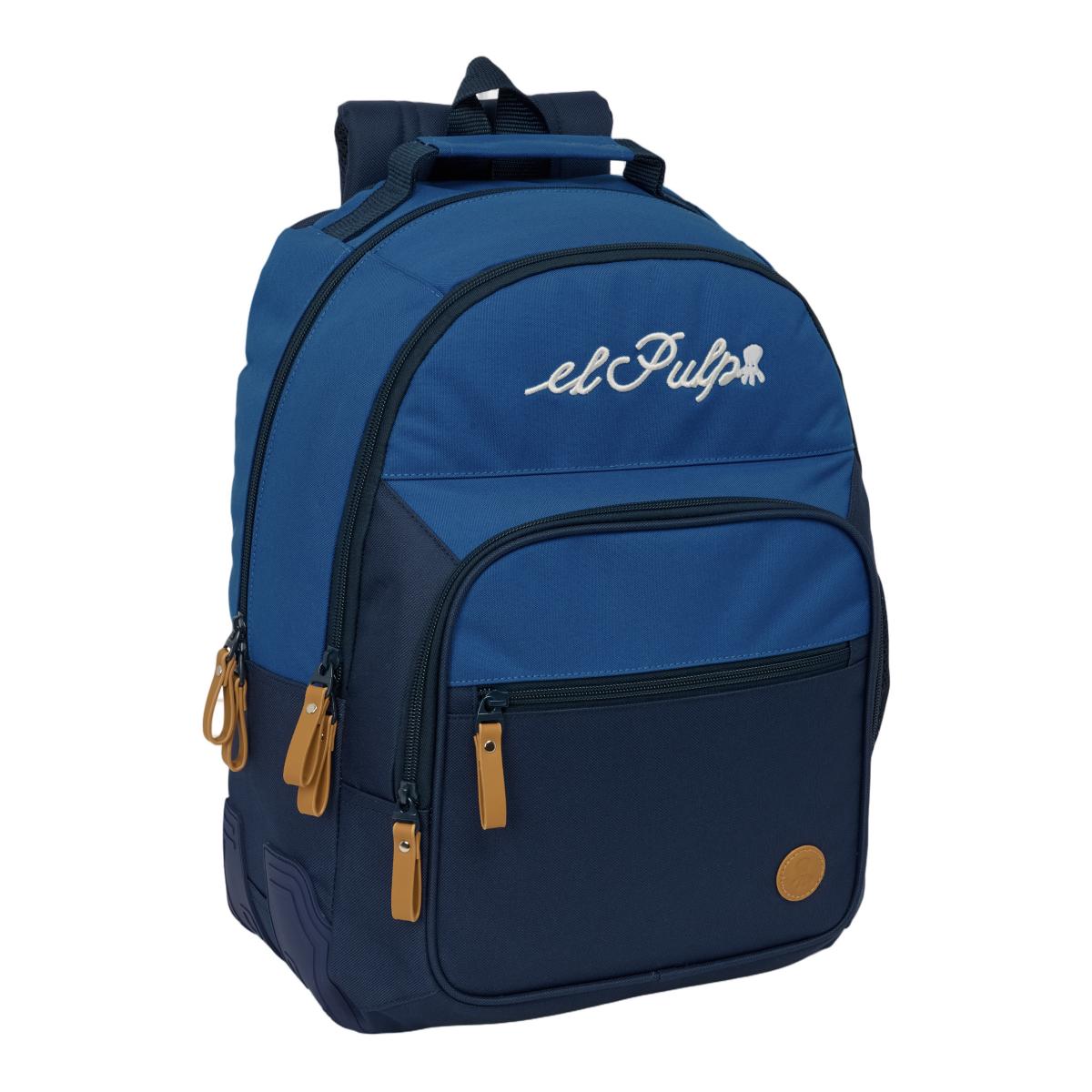 Imagem 0 de Mochila Duplo com Cantoneiras Adaptável a Carro O Polvo Azul e Azul Marinho