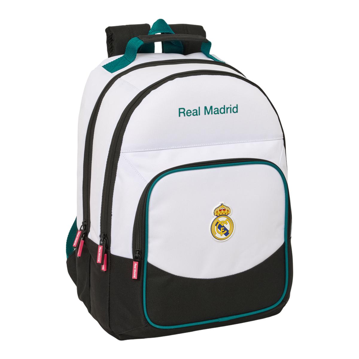 Imagem 0 de Mochila Dupla Adaptável a Trolley Real Madrid - Branco e Verde