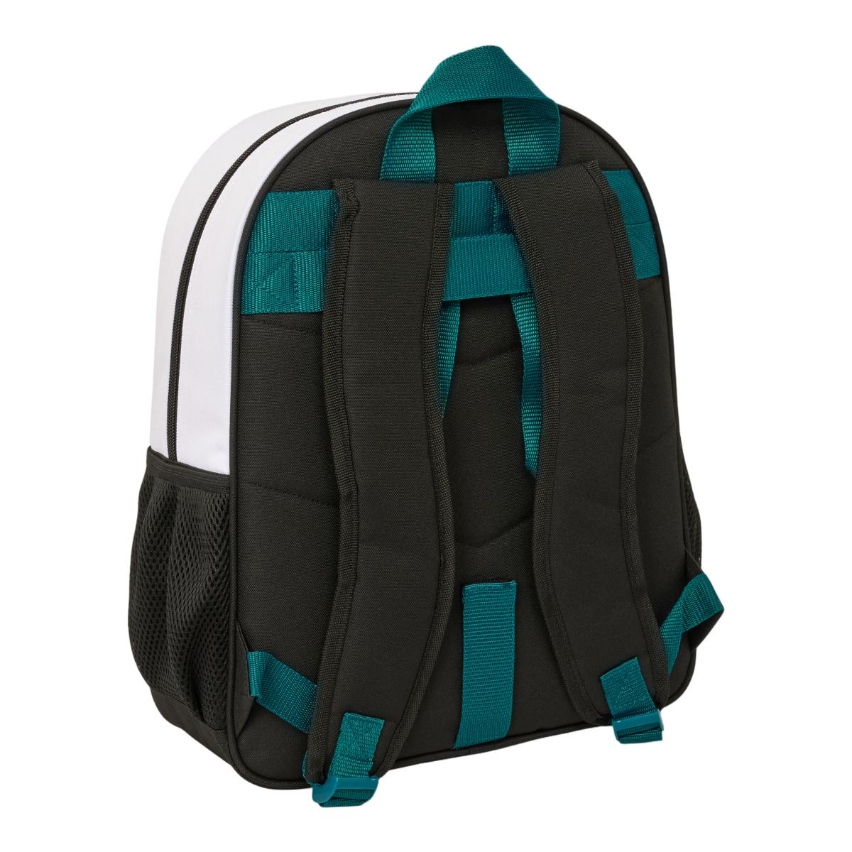 Mochila Junior Adaptável a Trolley Real Madrid - Branco e Verde Branco / Verde-2